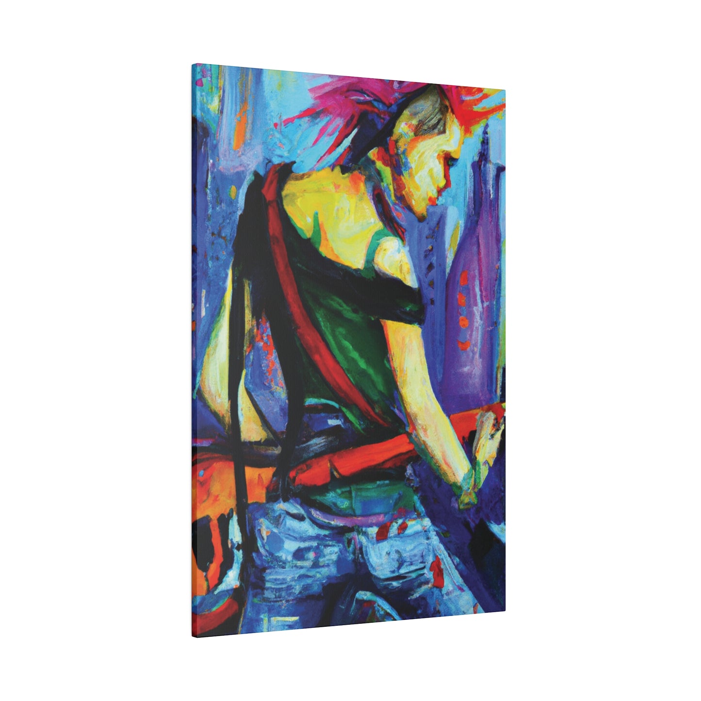 3143Z - Rockstar Oil Painting Style Print | Poster | Home Decor | Wall Art | Music Art | Canvas