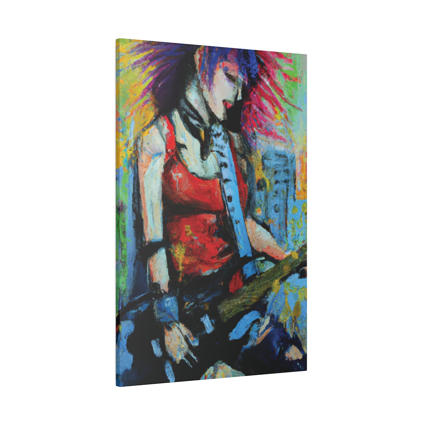 8424V - Rockstar Oil Painting Style Print | Poster | Home Decor | Wall Art | Music Art | Canvas