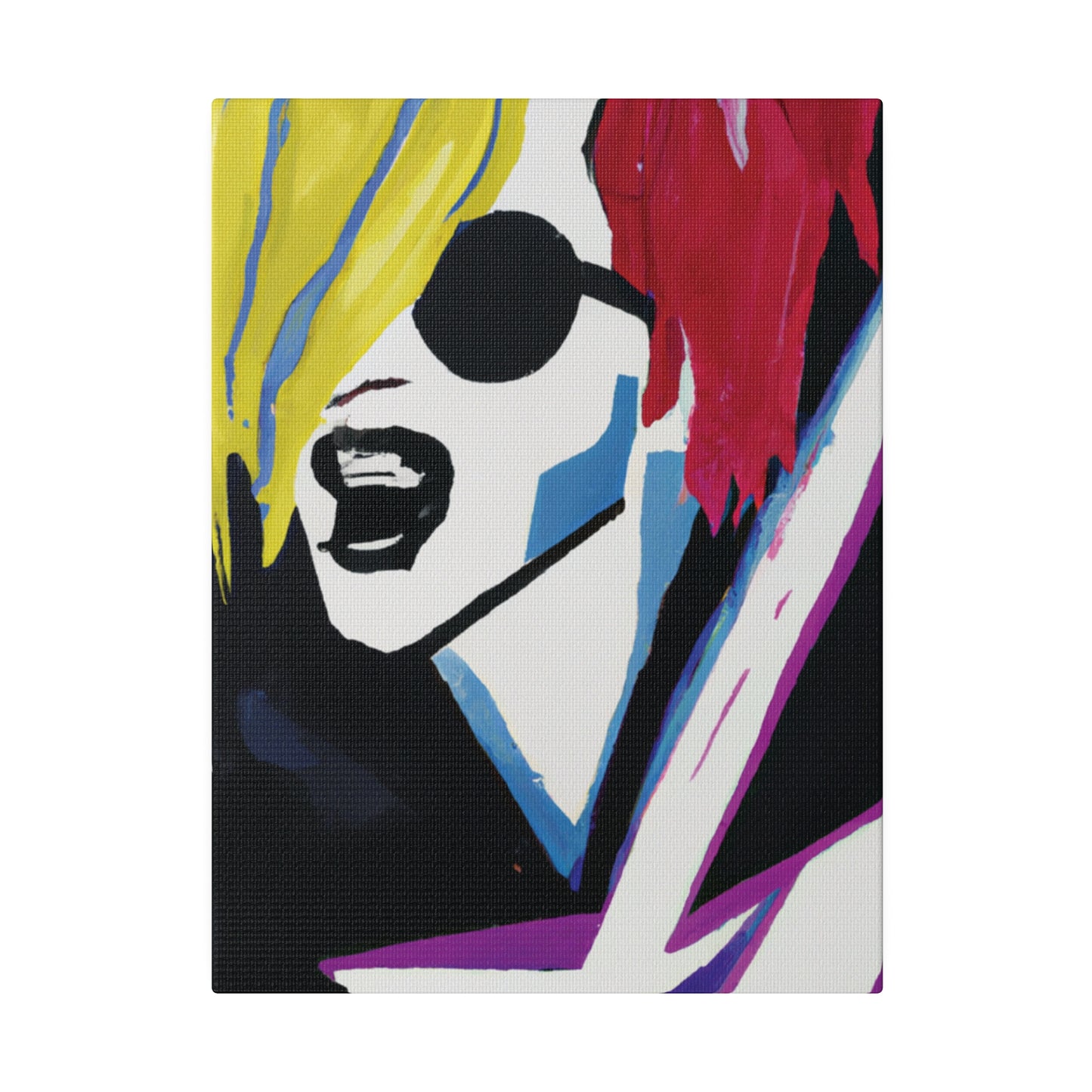 8784F - Rockstar Painting Print | Face | Abstract | Poster | Home Decor | Wall Art | Music Art | Canvas