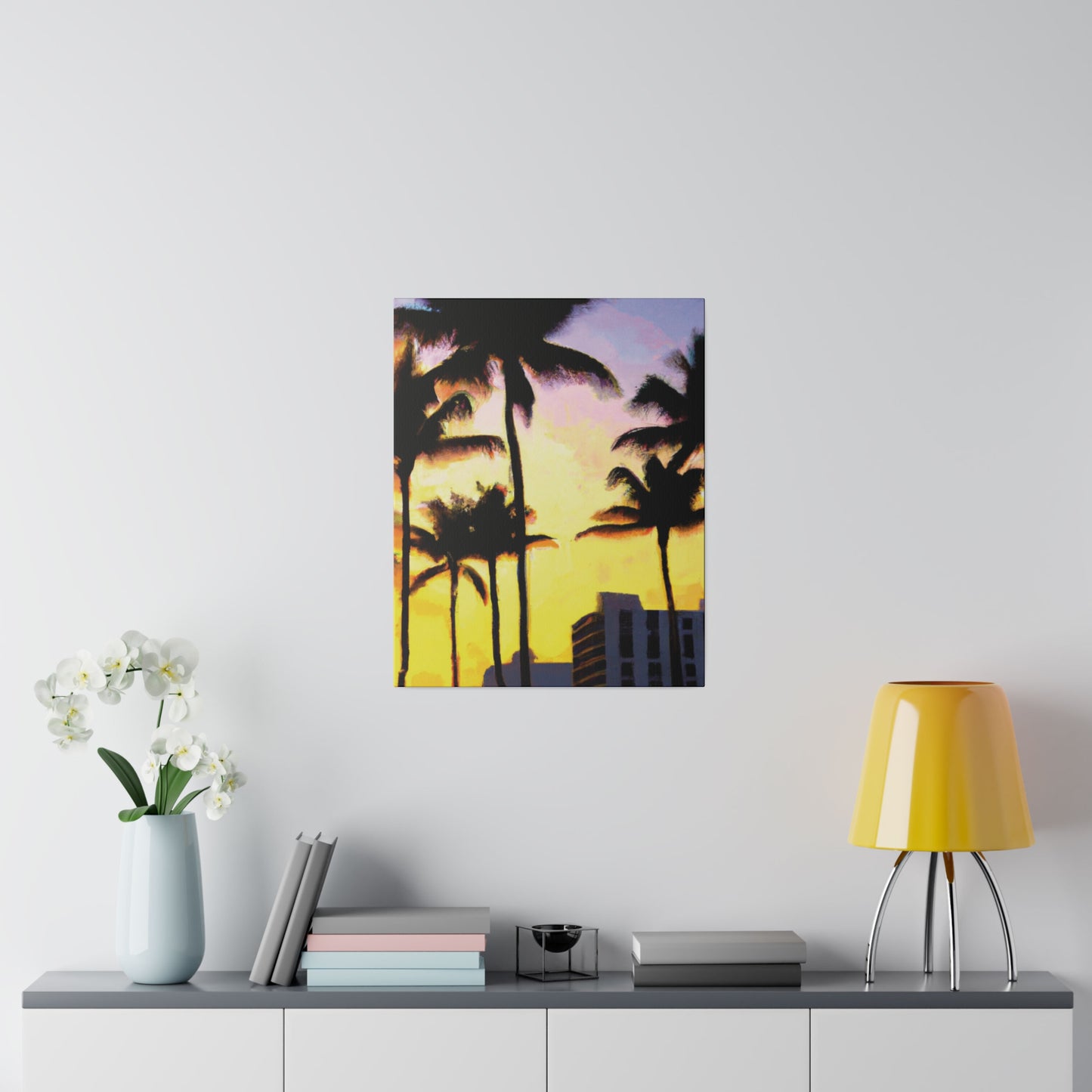 9691V - Miami Beach Sunset Painting Print | Miami | Beach | Sunset | Poster | Home Decor | Wall Art | Canvas