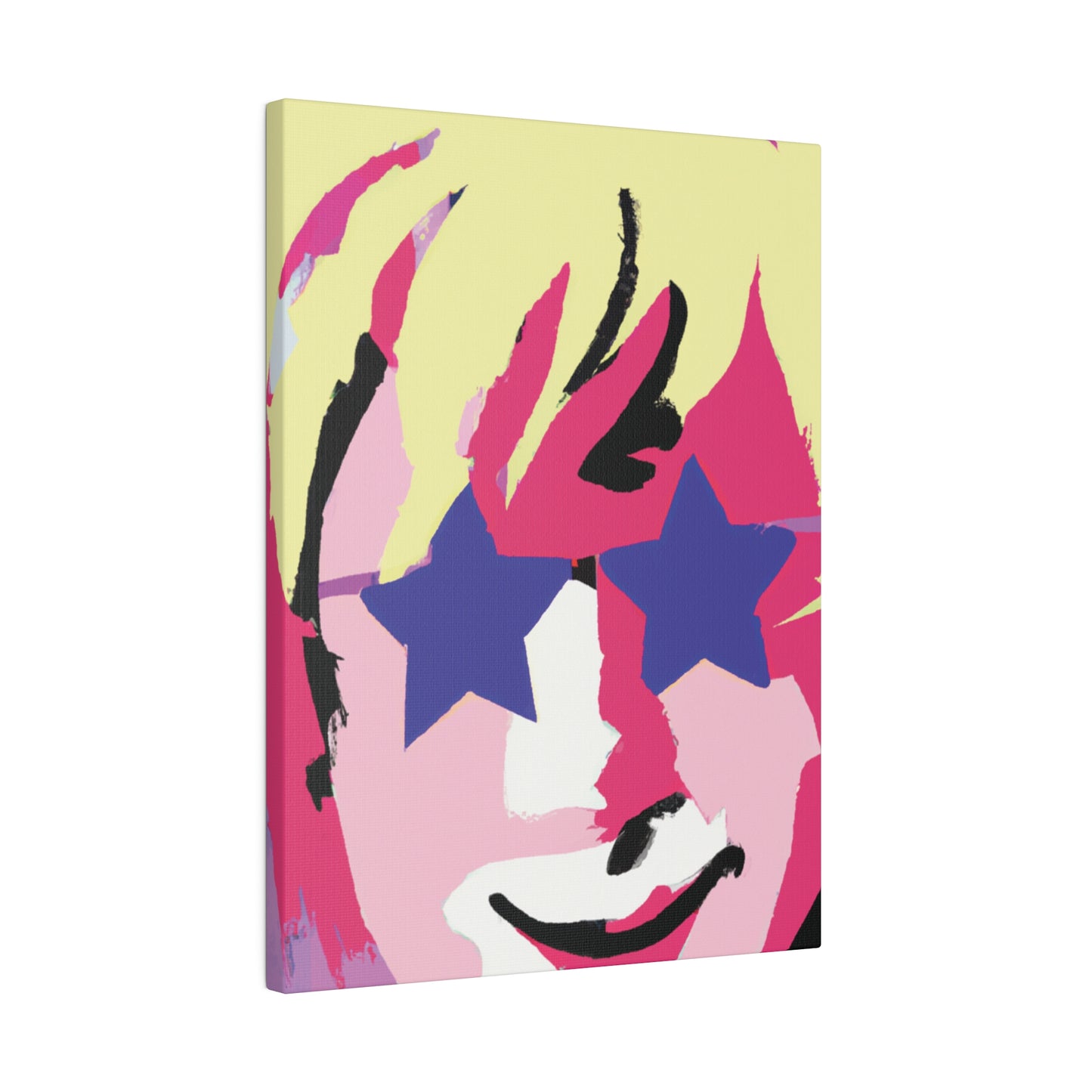 3558K - Rockstar Painting Print | Face | Abstract | Poster | Home Decor | Wall Art | Music Art | Canvas
