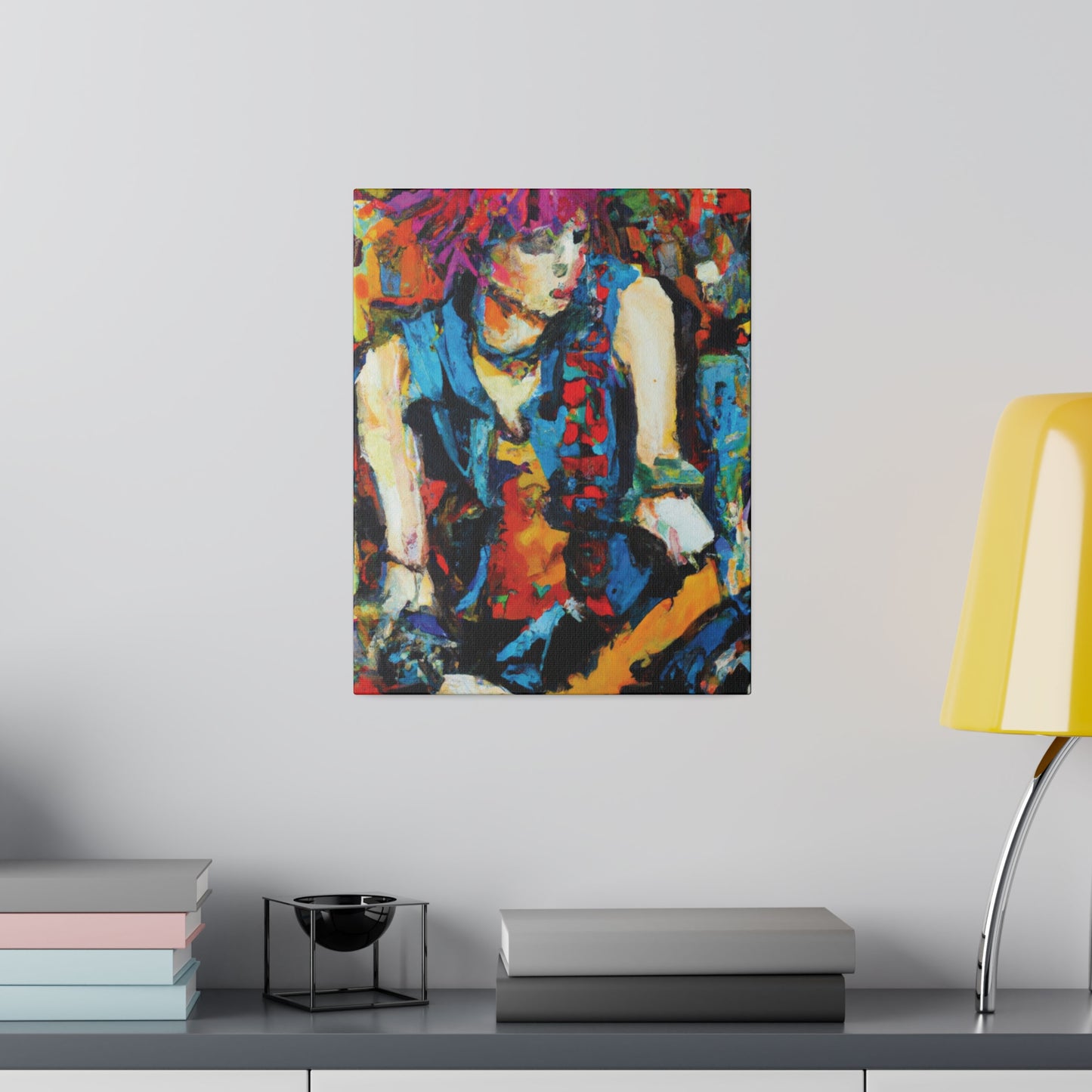 5373K - Rockstar Oil Painting Style Print | Poster | Home Decor | Wall Art | Music Art | Canvas