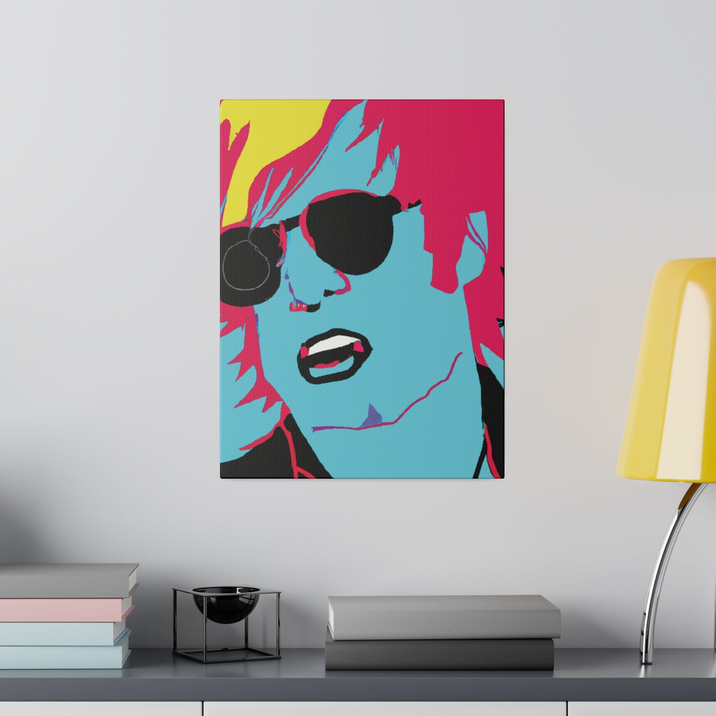 6426B - Rockstar Painting Print | Face | Abstract | Poster | Home Decor | Wall Art | Music Art | Canvas