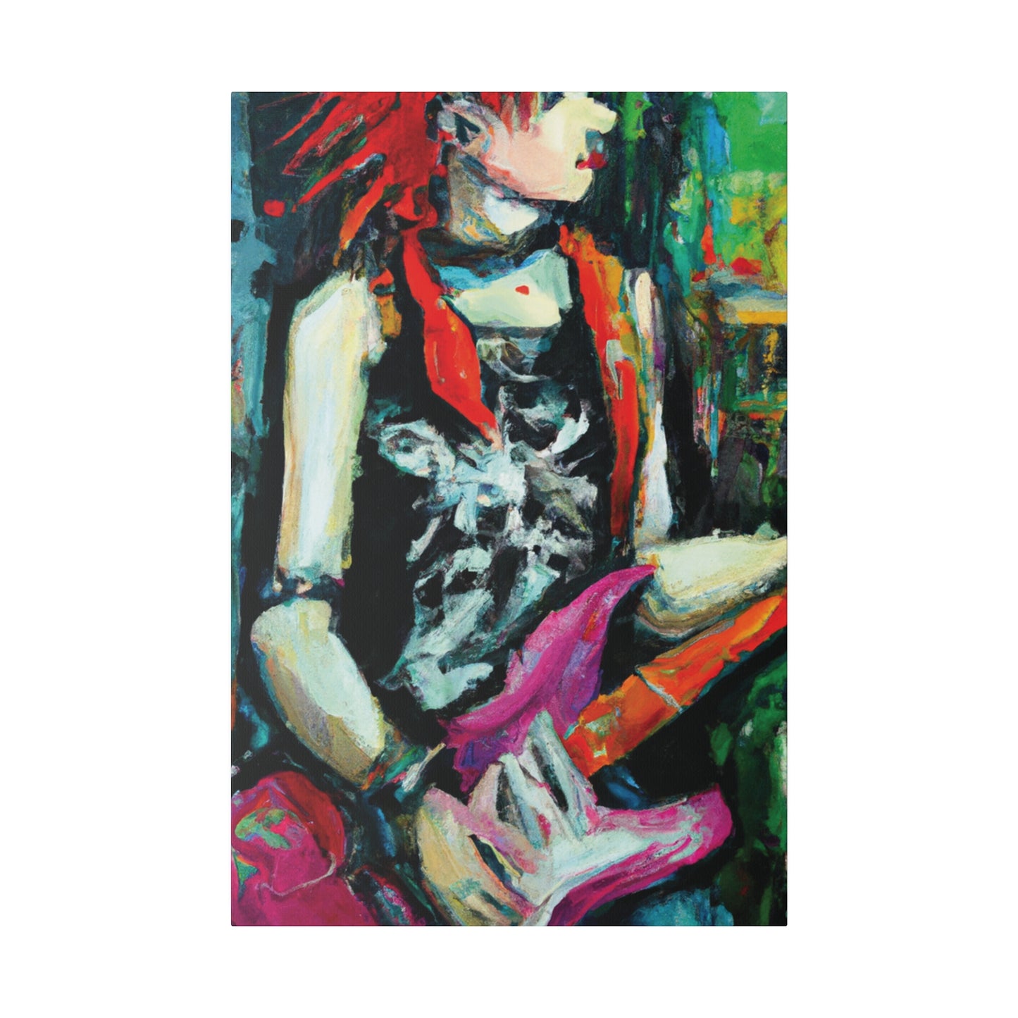 7134X - Rockstar Oil Painting Style Print | Poster | Home Decor | Wall Art | Music Art | Canvas