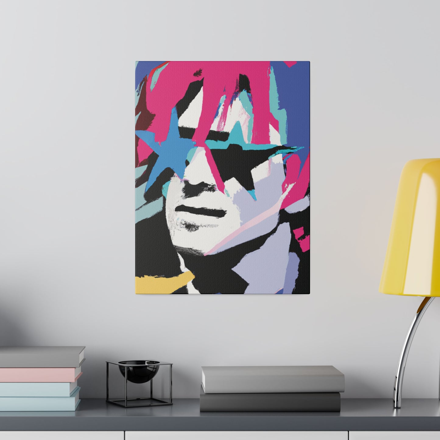 9345V - Rockstar Painting Print | Face | Abstract | Poster | Home Decor | Wall Art | Music Art | Canvas