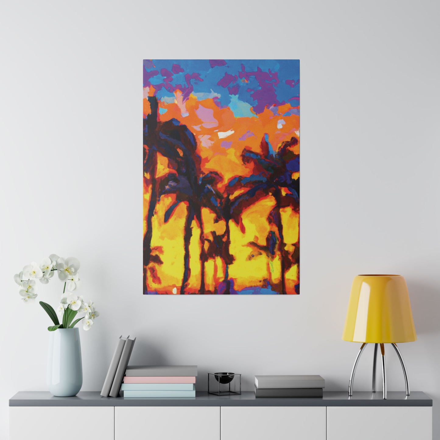 5533Y - Miami Beach Sunset Painting Print | Miami | Beach | Sunset | Poster | Home Decor | Wall Art | Canvas