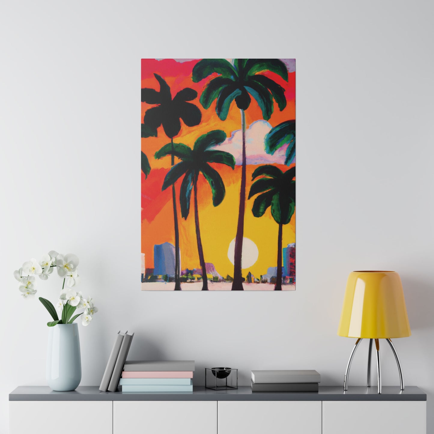 4327O - Miami Beach Sunset Painting Print | Miami | Beach | Sunset | Poster | Home Decor | Wall Art | Canvas