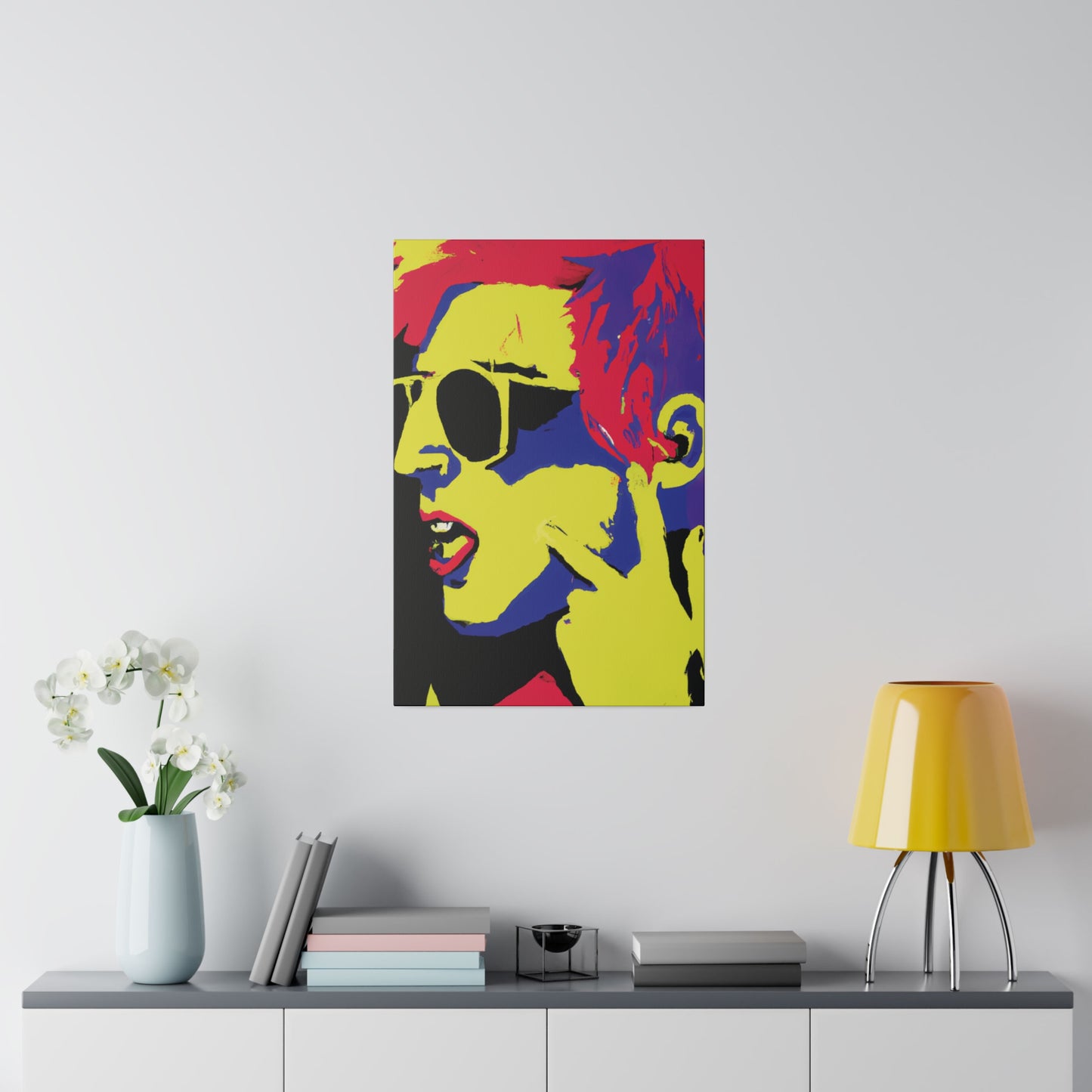 8776P - Rockstar Painting Print | Face | Abstract | Poster | Home Decor | Wall Art | Music Art | Canvas