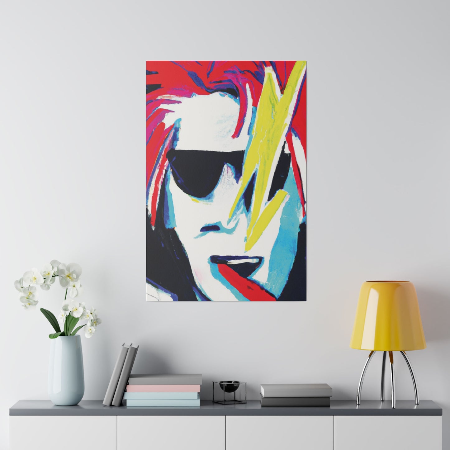 6481K - Rockstar Painting Print | Face | Abstract | Poster | Home Decor | Wall Art | Music Art | Canvas