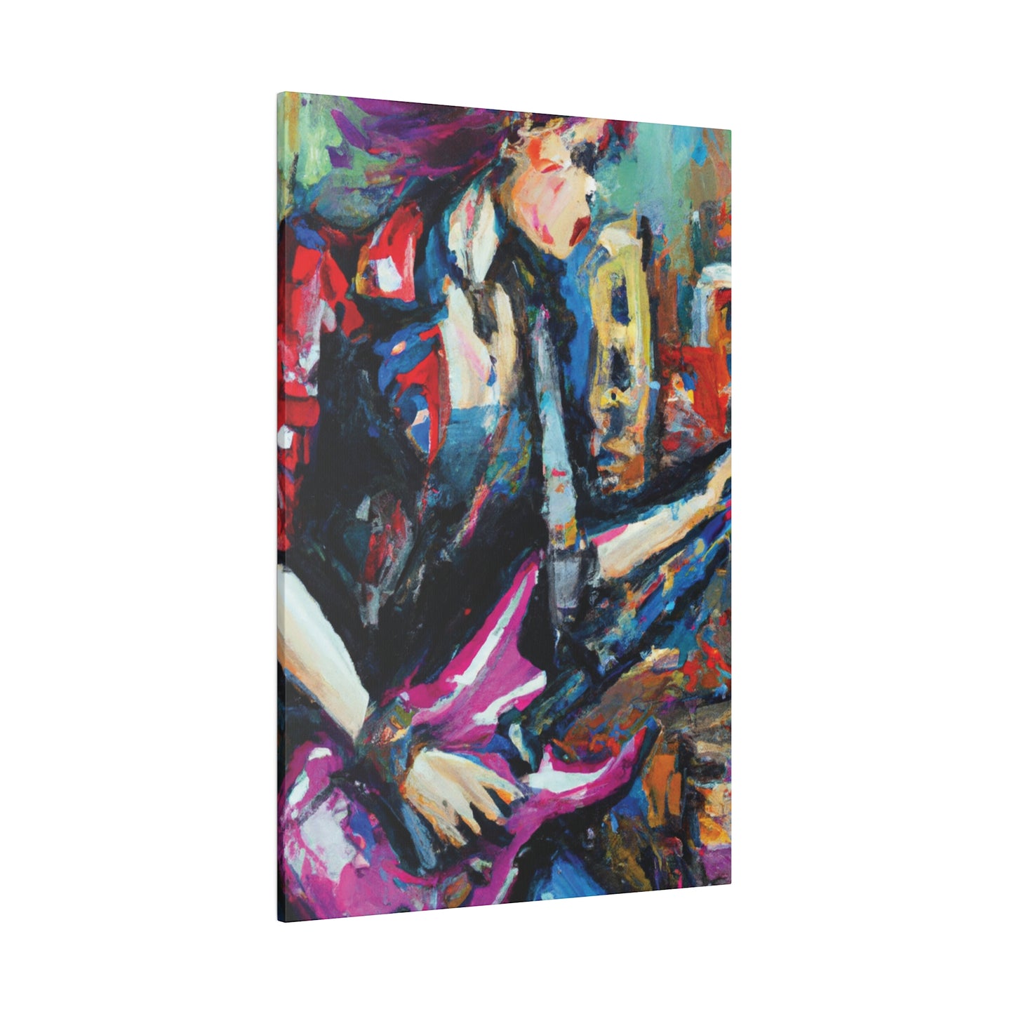 4409K - Rockstar Oil Painting Style Print | Poster | Home Decor | Wall Art | Music Art | Canvas