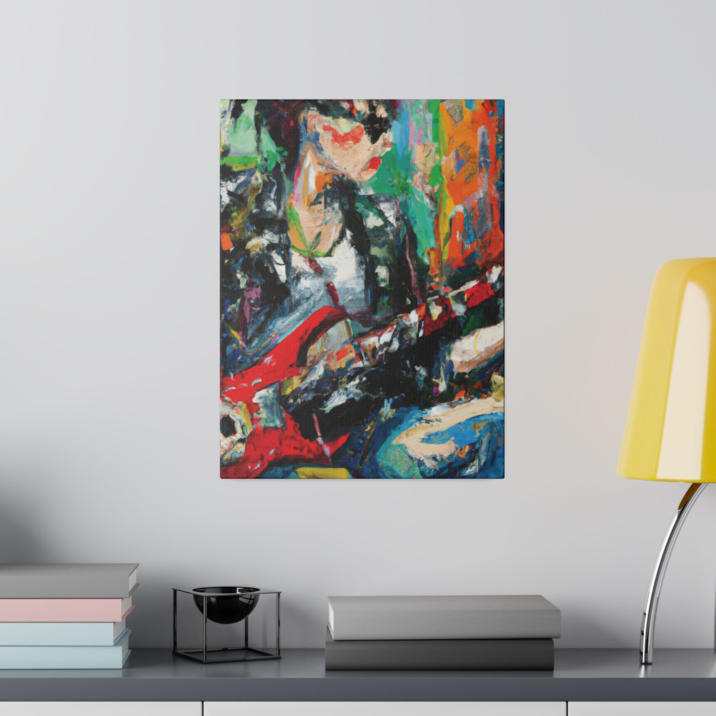 8390L - Rockstar Oil Painting Style Print | Poster | Home Decor | Wall Art | Music Art | Canvas