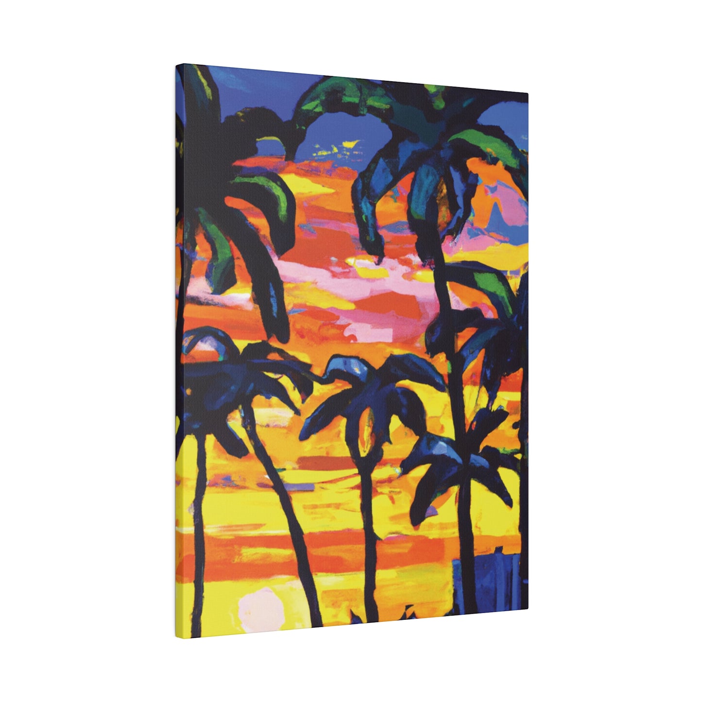 9087W - Miami Beach Sunset Painting Print | Miami | Beach | Sunset | Poster | Home Decor | Wall Art | Canvas