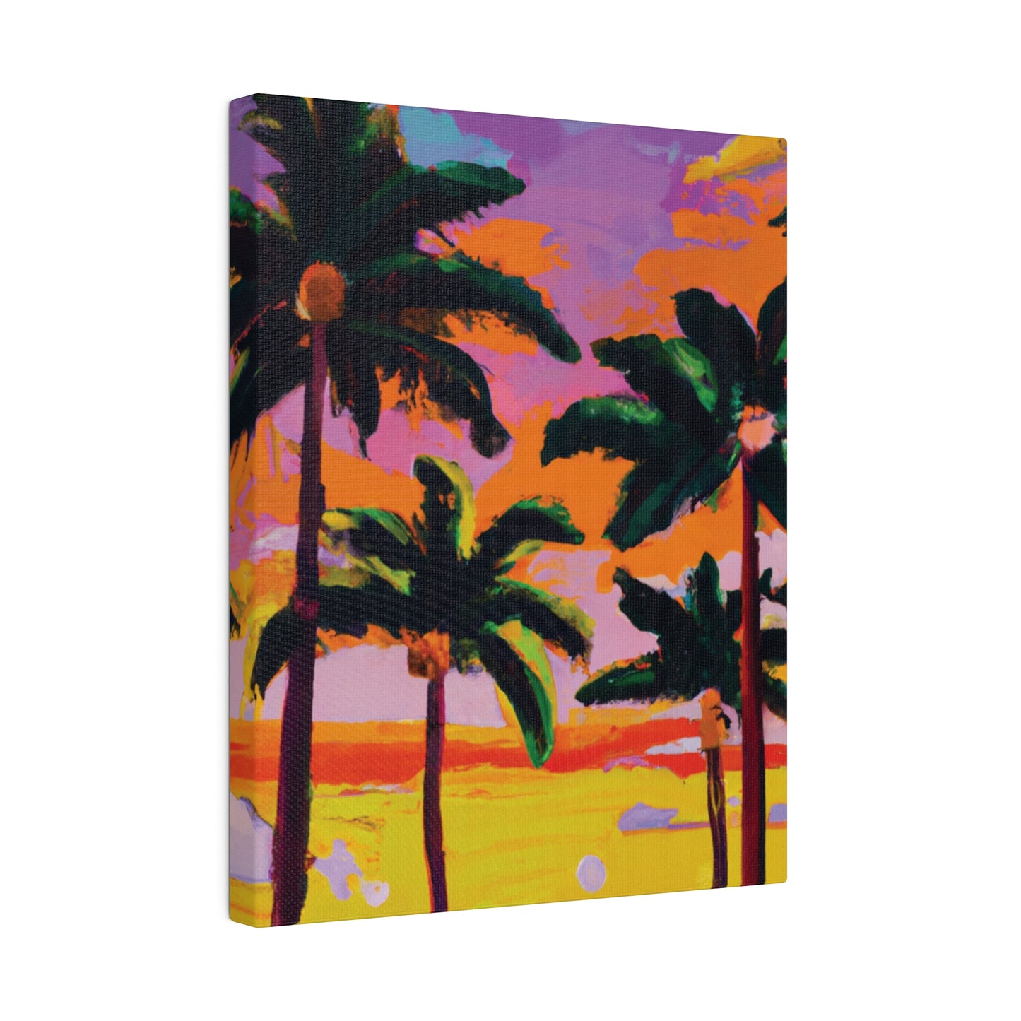 4389A - Miami Beach Sunset Painting Print | Miami | Beach | Sunset | Poster | Home Decor | Wall Art | Canvas