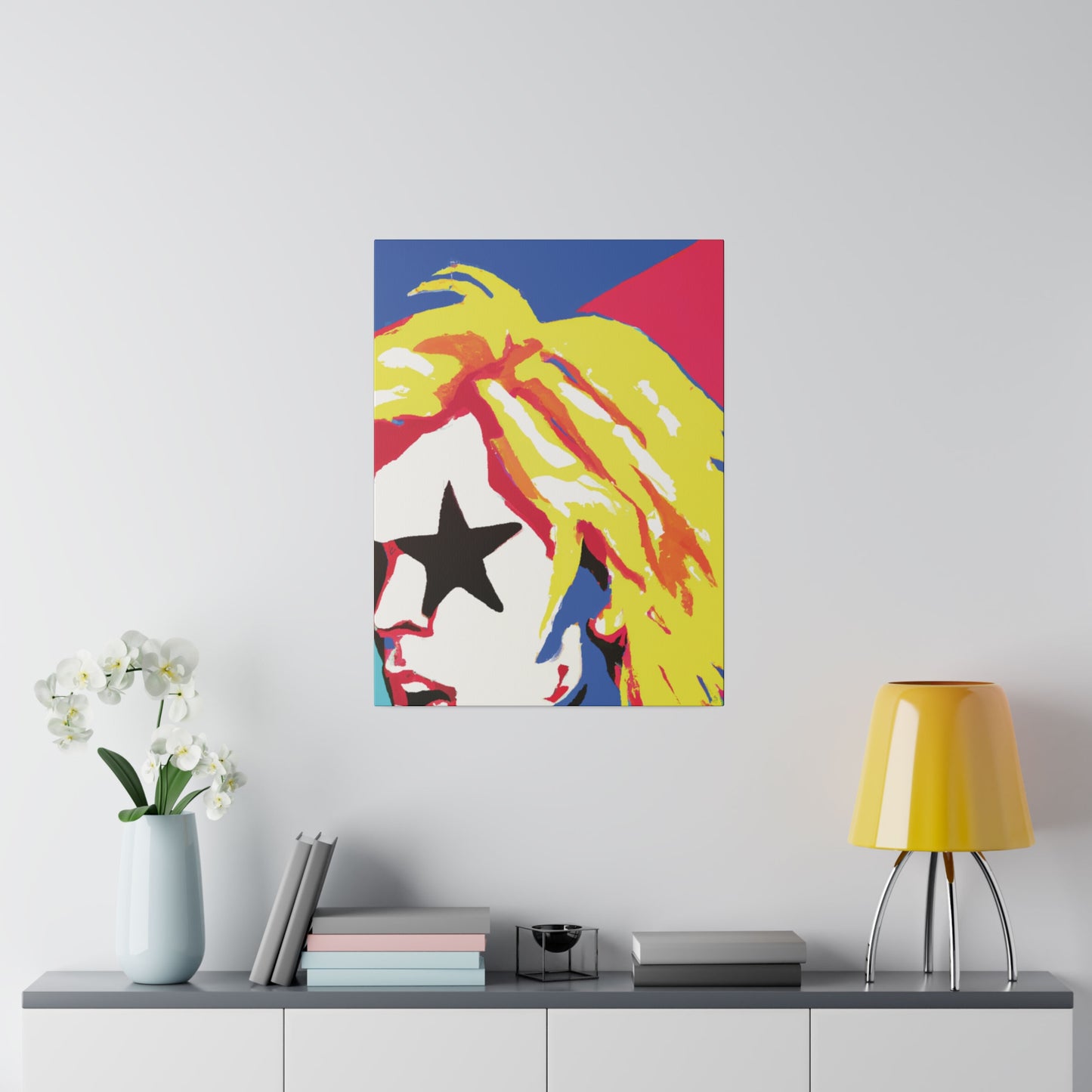 5402P - Rockstar Painting Print | Face | Abstract | Poster | Home Decor | Wall Art | Music Art | Canvas