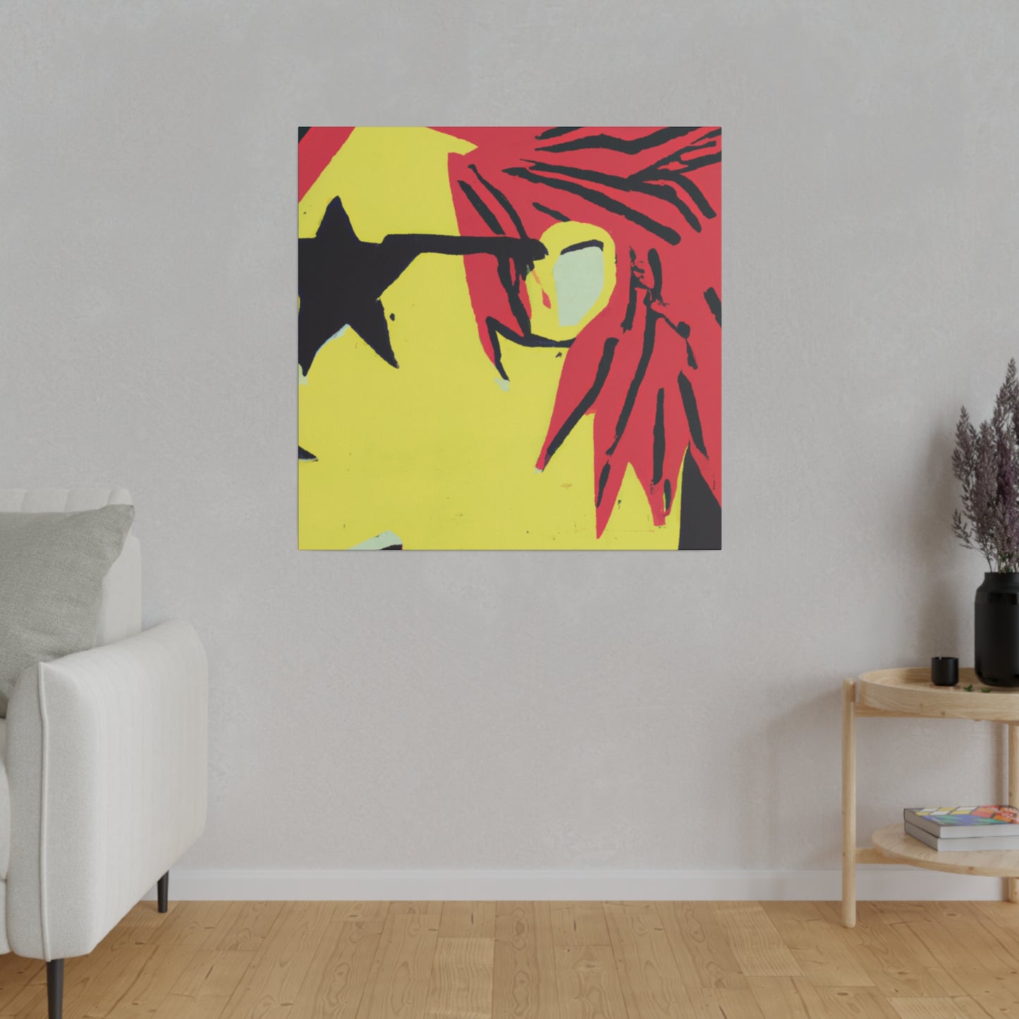 2724Q - Rockstar Painting Print | Face | Abstract | Poster | Home Decor | Wall Art | Music Art | Canvas