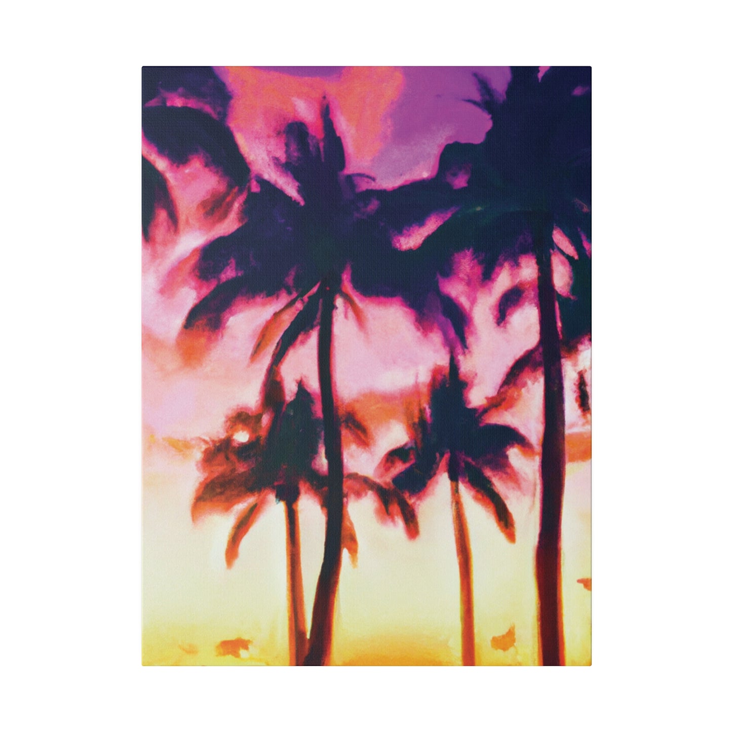 7266A - Miami Beach Sunset Painting Print | Miami | Beach | Sunset | Poster | Home Decor | Wall Art | Canvas