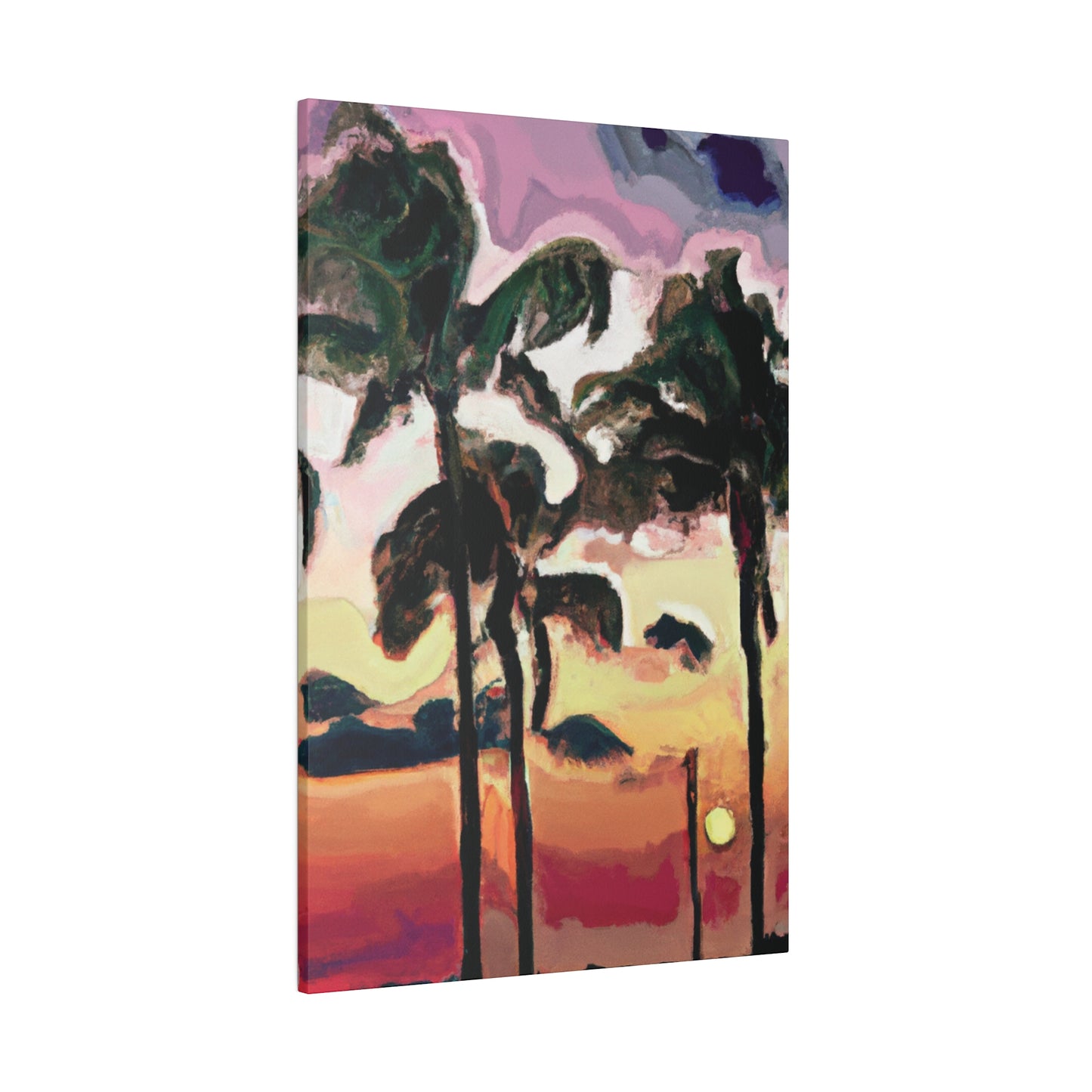 8274F - Miami Beach Sunset Painting Print | Miami | Beach | Sunset | Poster | Home Decor | Wall Art | Canvas