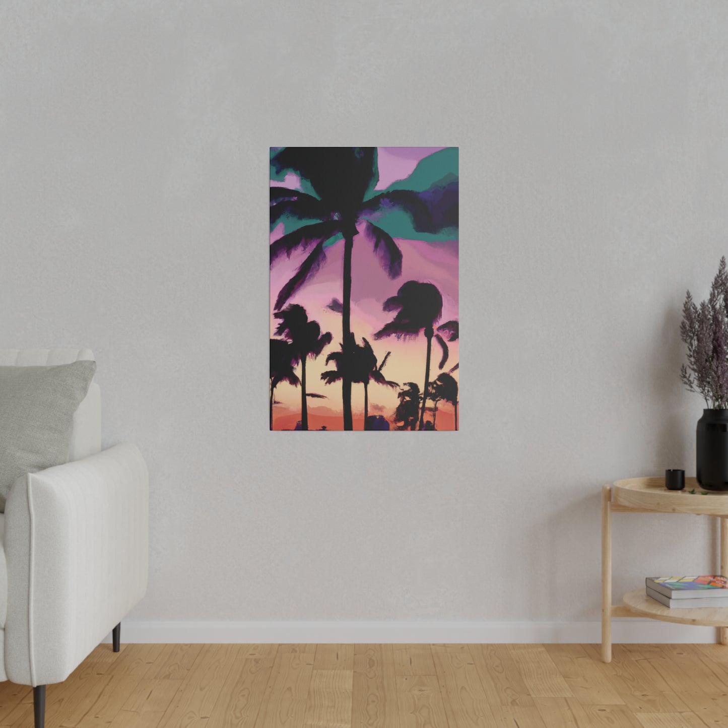 3258K - Miami Beach Sunset Painting Print | Miami | Beach | Sunset | Poster | Home Decor | Wall Art | Canvas