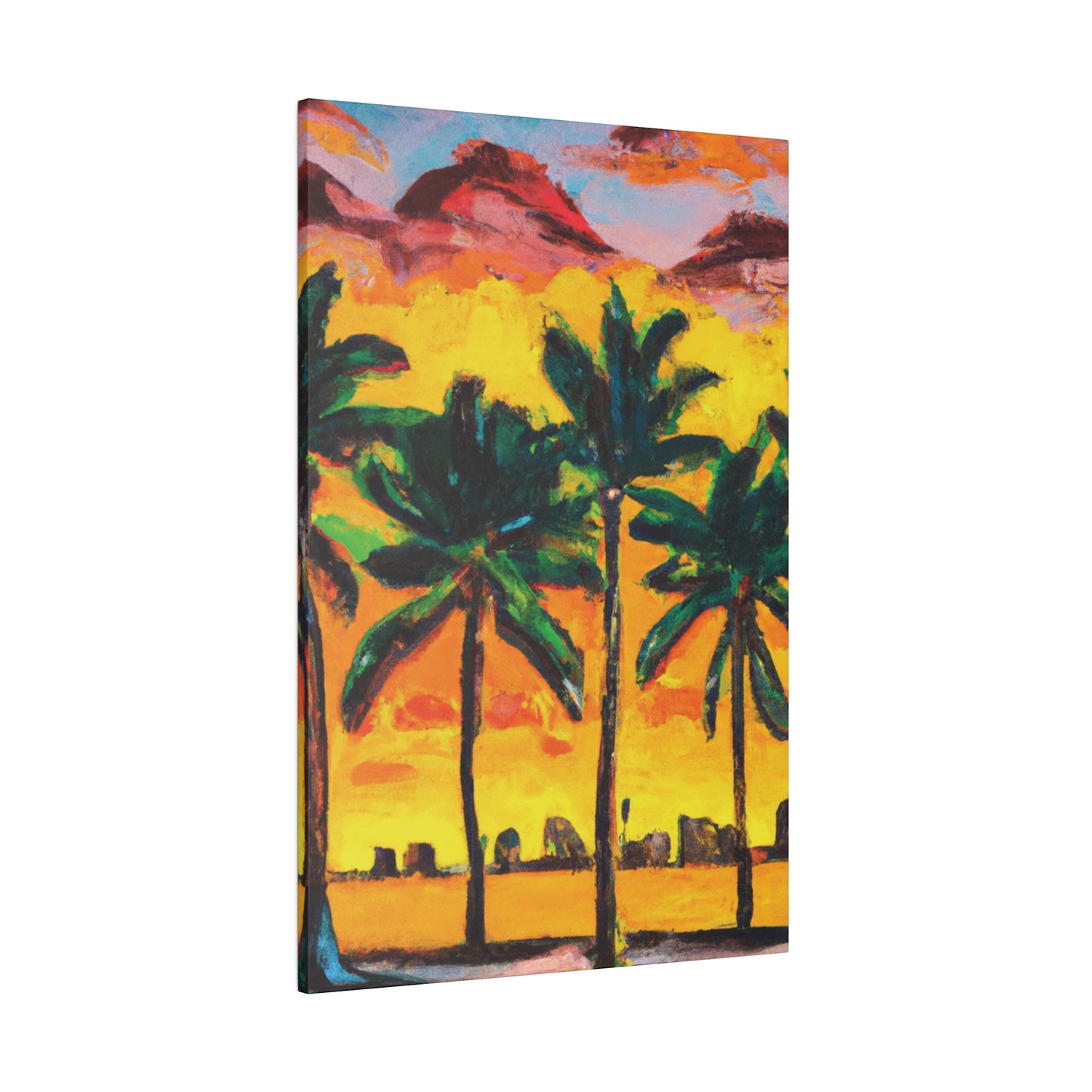 3622W - Miami Beach Sunset Painting Print | Miami | Beach | Sunset | Poster | Home Decor | Wall Art | Canvas