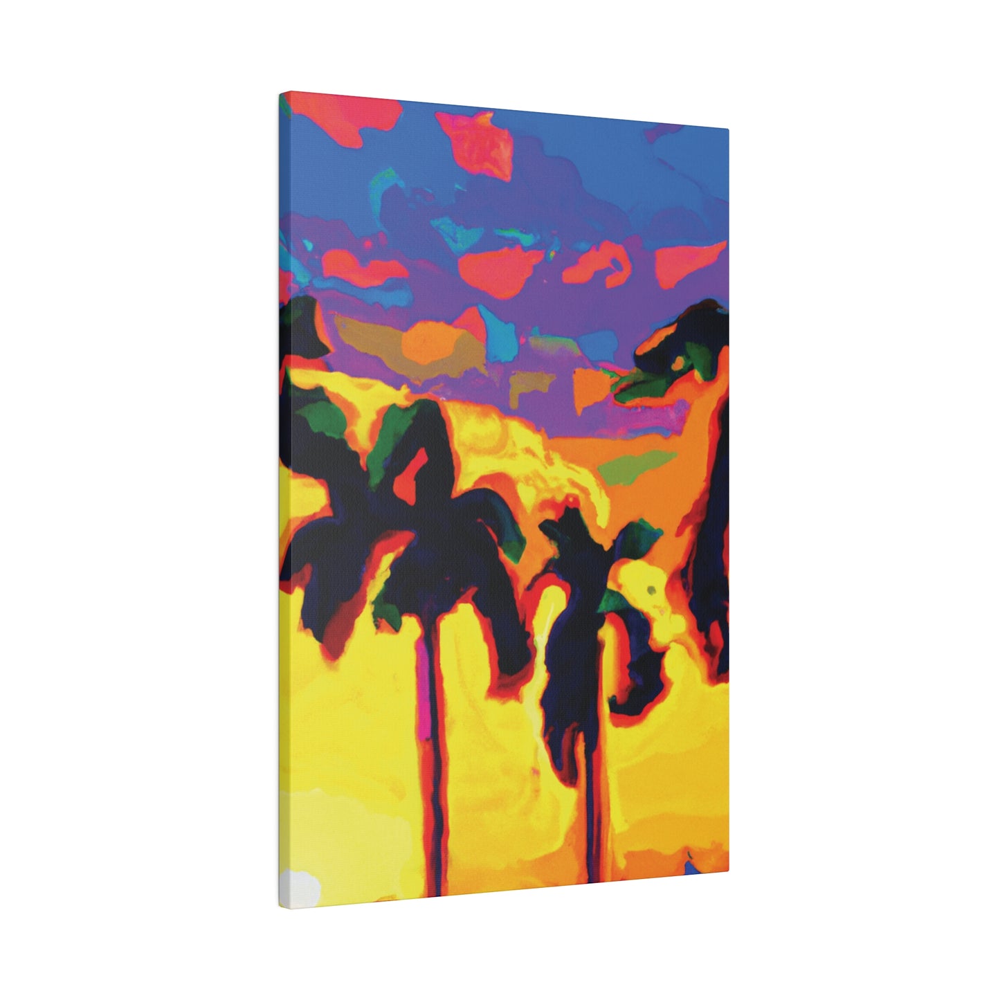 7121s - Miami Beach Sunset Painting Print | Miami | Beach | Sunset | Poster | Home Decor | Wall Art | Canvas