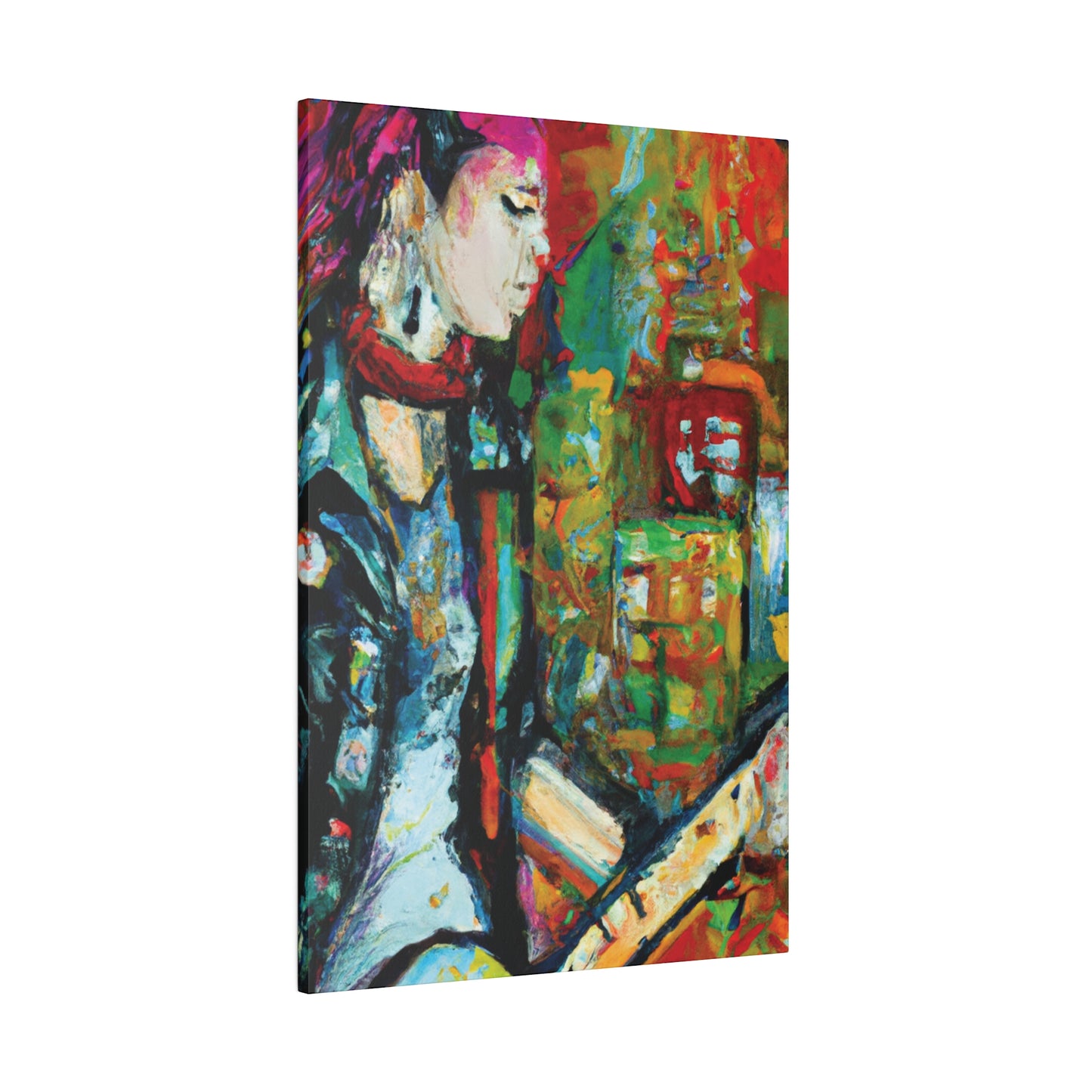 7134Y - Rockstar Oil Painting Style Print | Poster | Home Decor | Wall Art | Music Art | Canvas