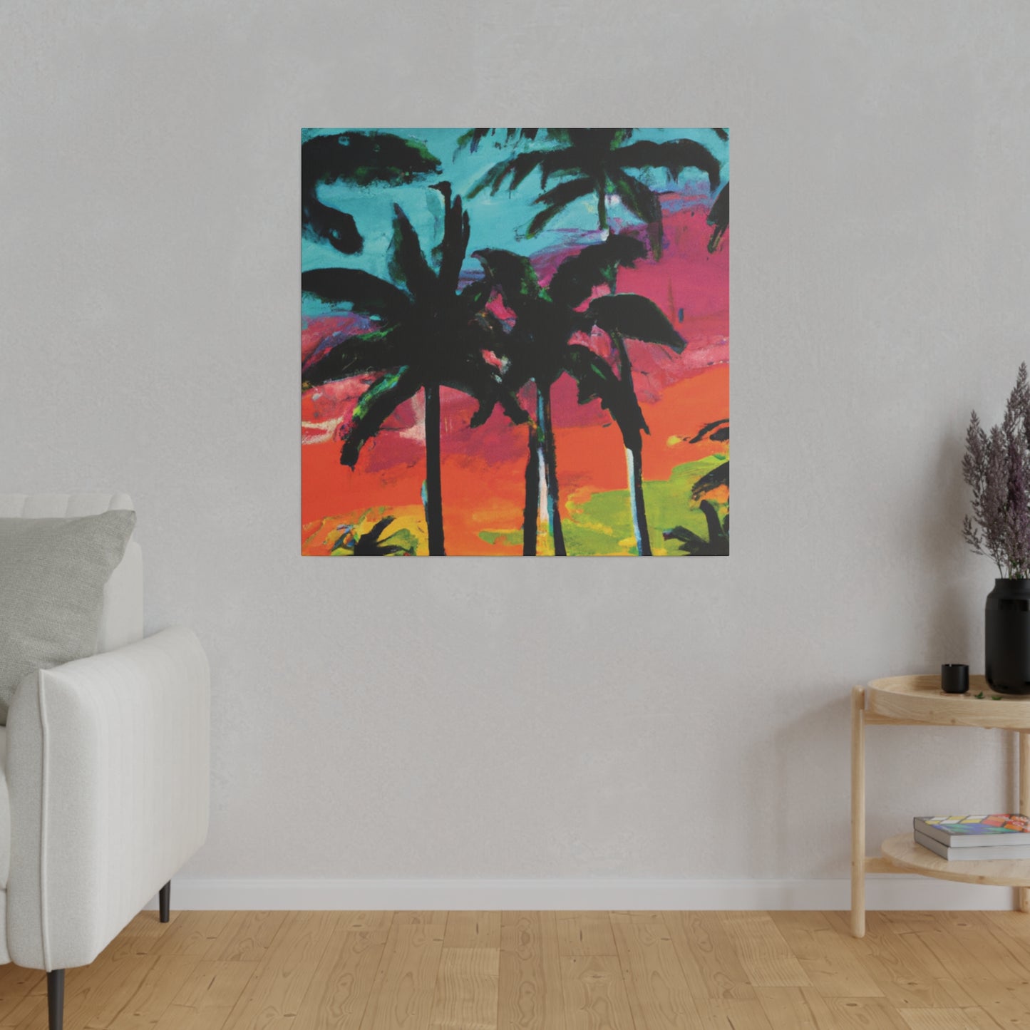 9761F - Miami Beach Sunset Painting Print | Miami | Beach | Sunset | Poster | Home Decor | Wall Art | Canvas