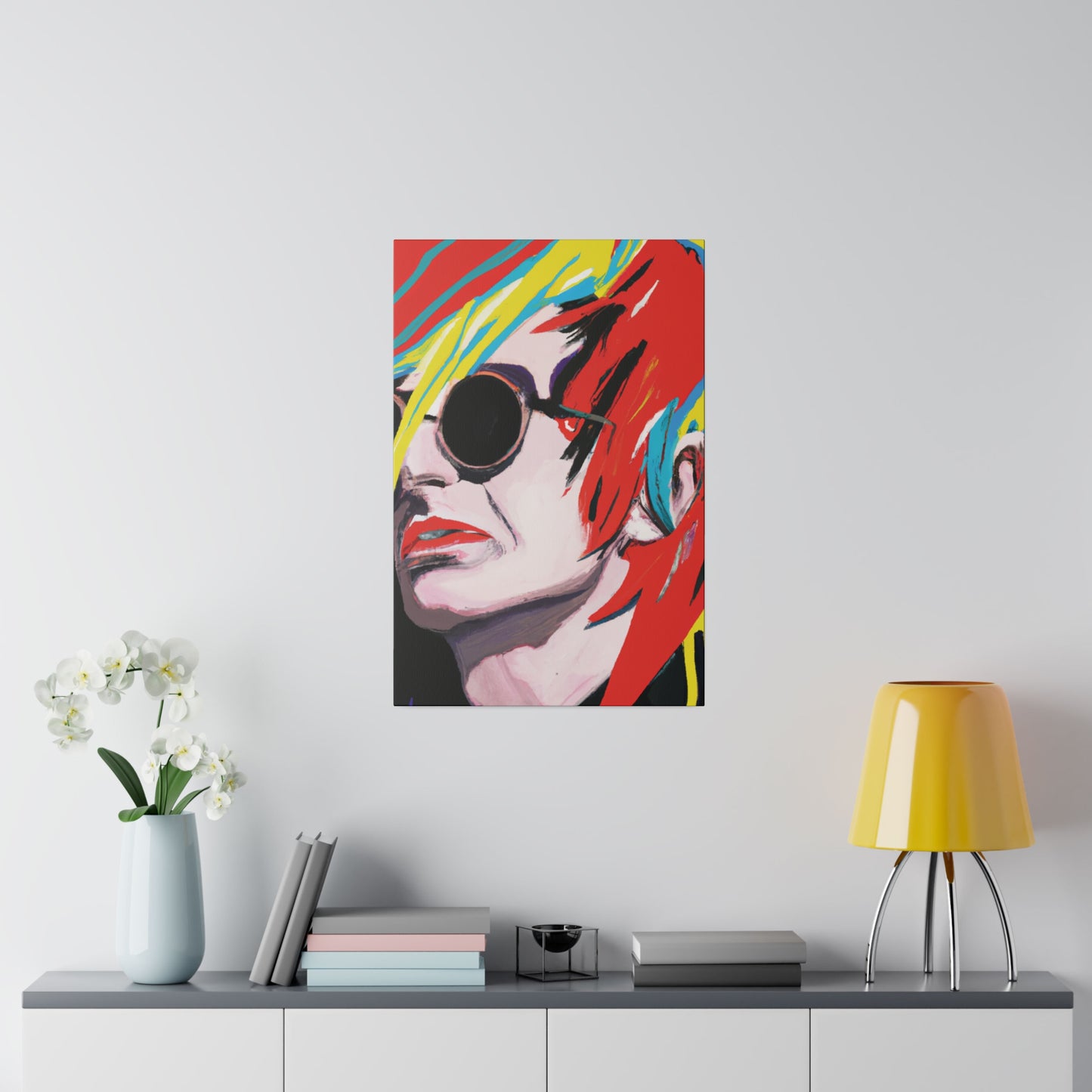 9573V - Rockstar Painting Print | Face | Abstract | Poster | Home Decor | Wall Art | Music Art | Canvas