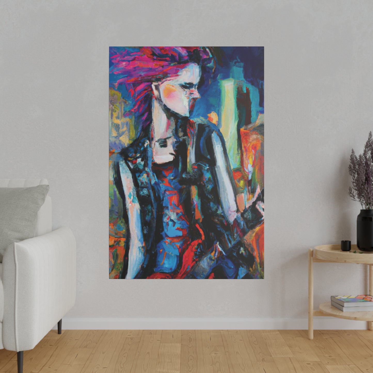 6491R - Rockstar Oil Painting Style Print | Poster | Home Decor | Wall Art | Music Art | Canvas