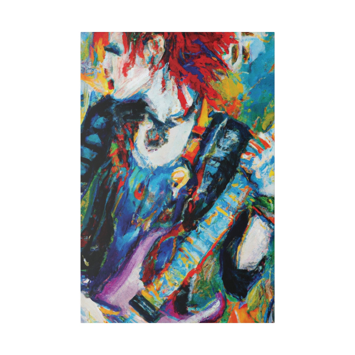 7458A - Rockstar Oil Painting Style Print | Poster | Home Decor | Wall Art | Music Art | Canvas