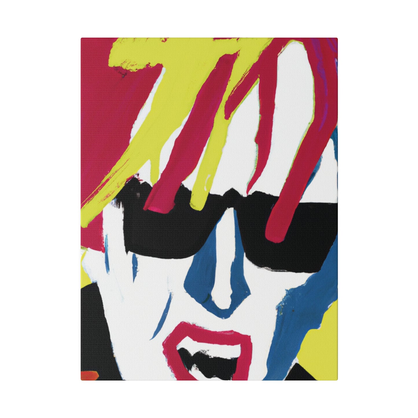 4532N - Rockstar Painting Print | Face | Abstract | Poster | Home Decor | Wall Art | Music Art | Canvas