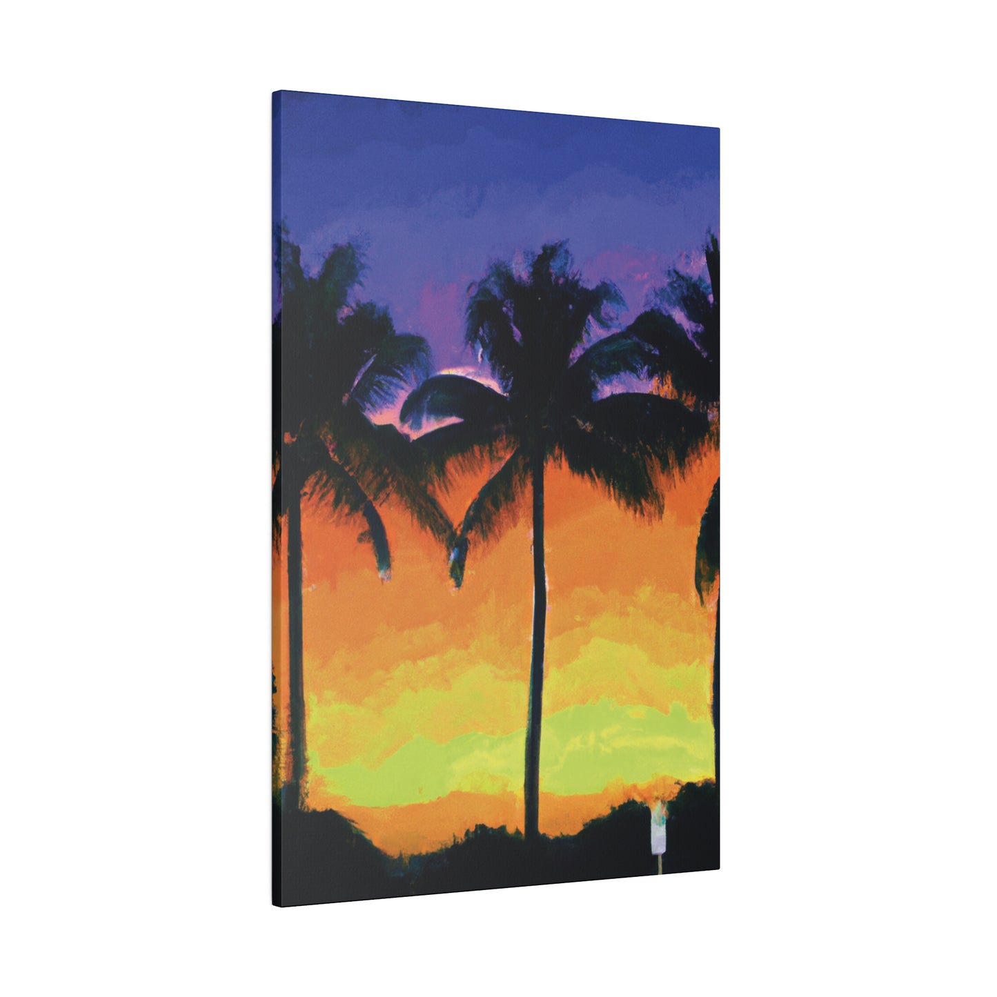 6354V - Miami Beach Sunset Painting Print | Miami | Beach | Sunset | Poster | Home Decor | Wall Art | Canvas