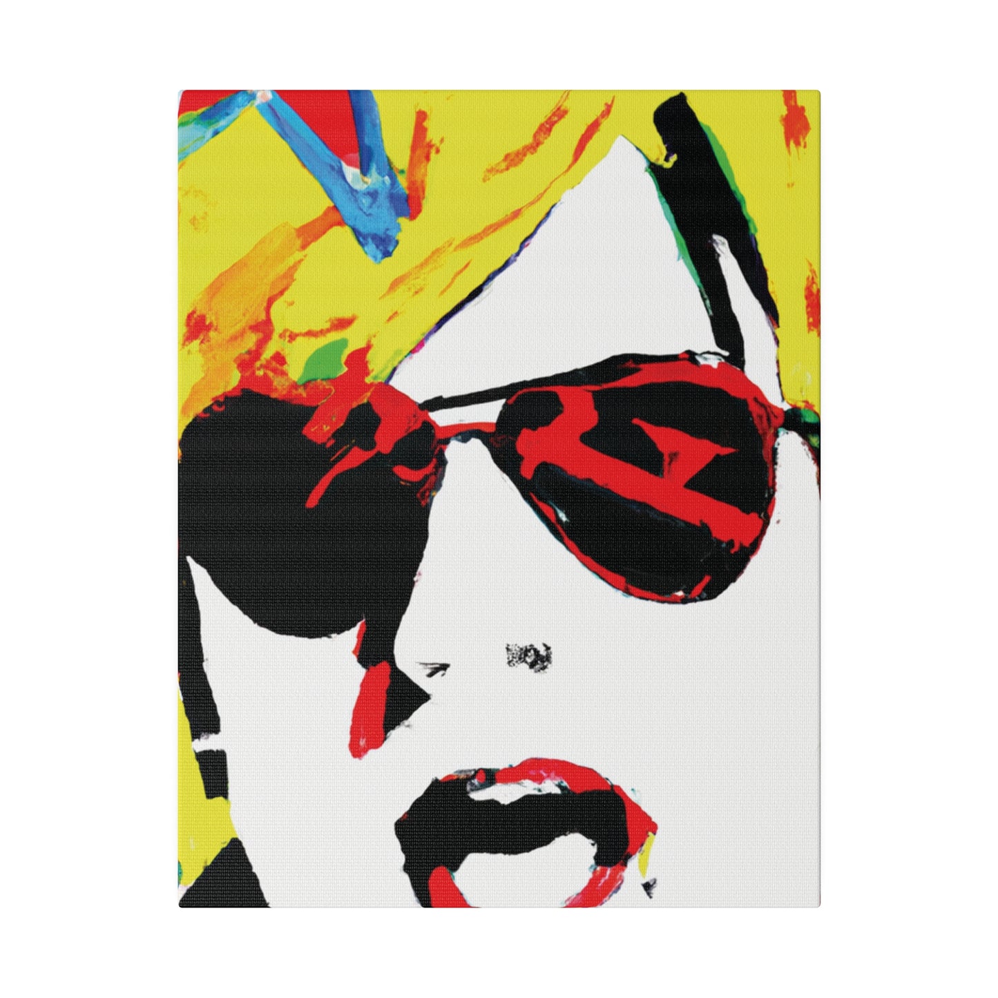 7931Q - Rockstar Painting Print | Face | Abstract | Poster | Home Decor | Wall Art | Music Art | Canvas