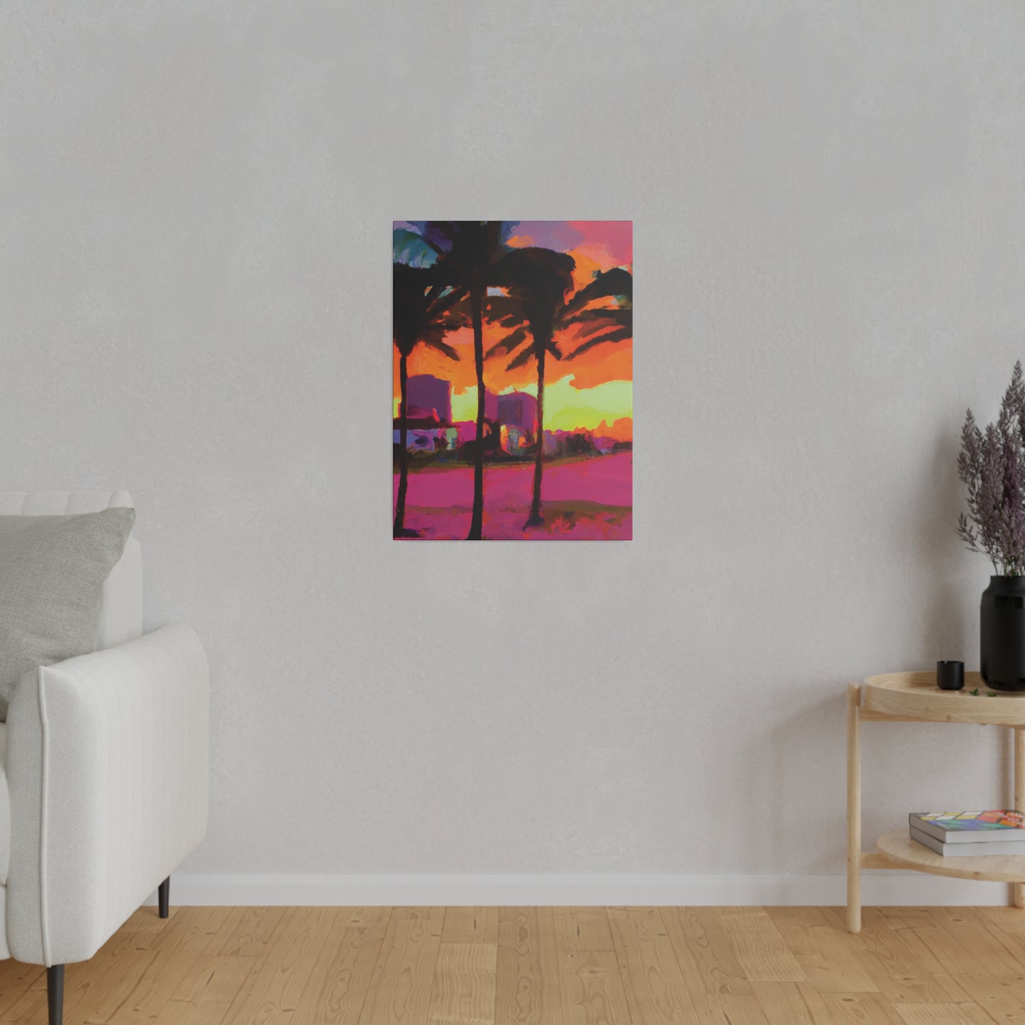 4596G - Miami Beach Sunset Painting Print | Miami | Beach | Sunset | Poster | Home Decor | Wall Art | Canvas