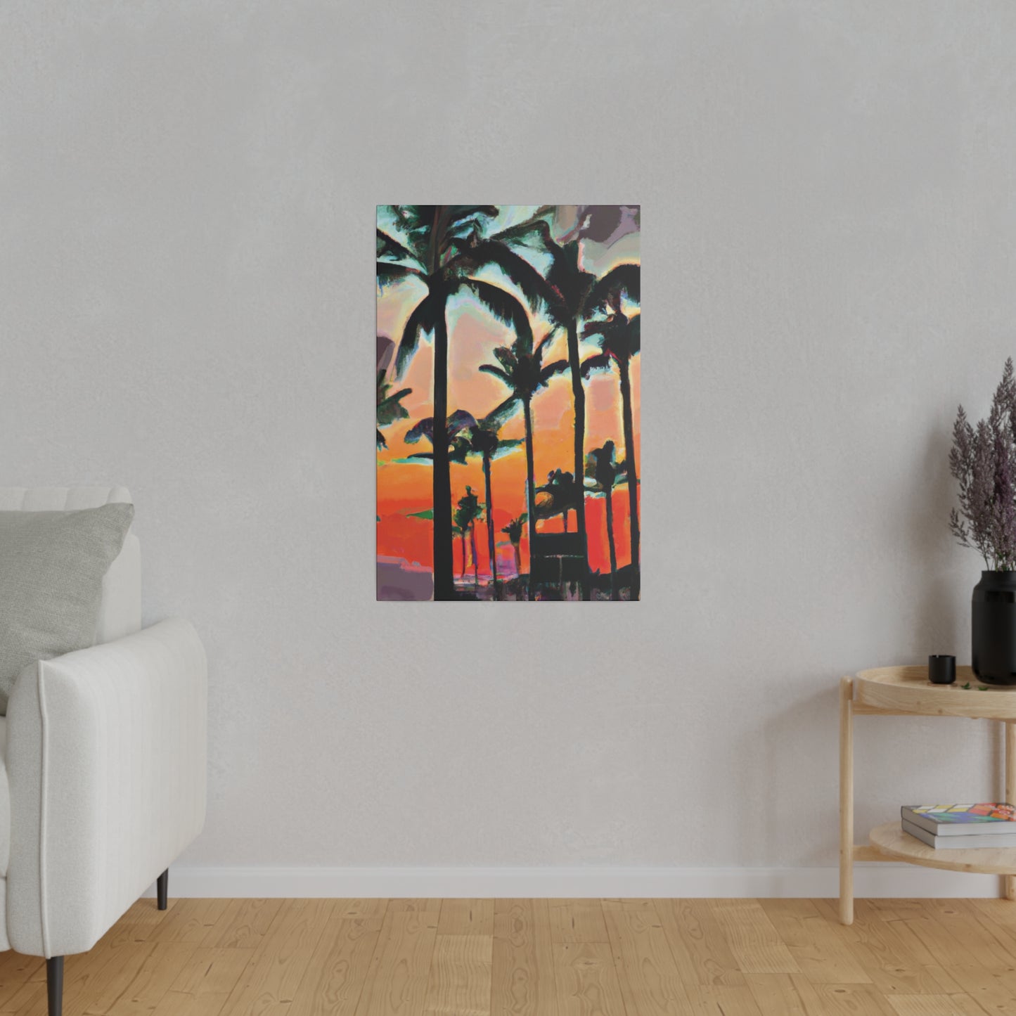4891A - Miami Beach Sunset Painting Print | Miami | Beach | Sunset | Poster | Home Decor | Wall Art | Canvas