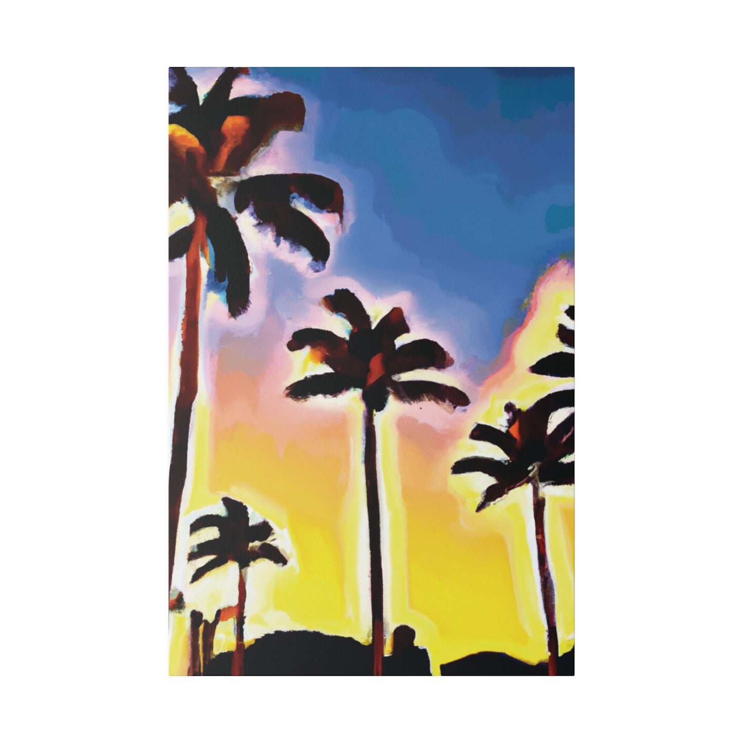 3437Q - Miami Beach Sunset Painting Print | Miami | Beach | Sunset | Poster | Home Decor | Wall Art | Canvas