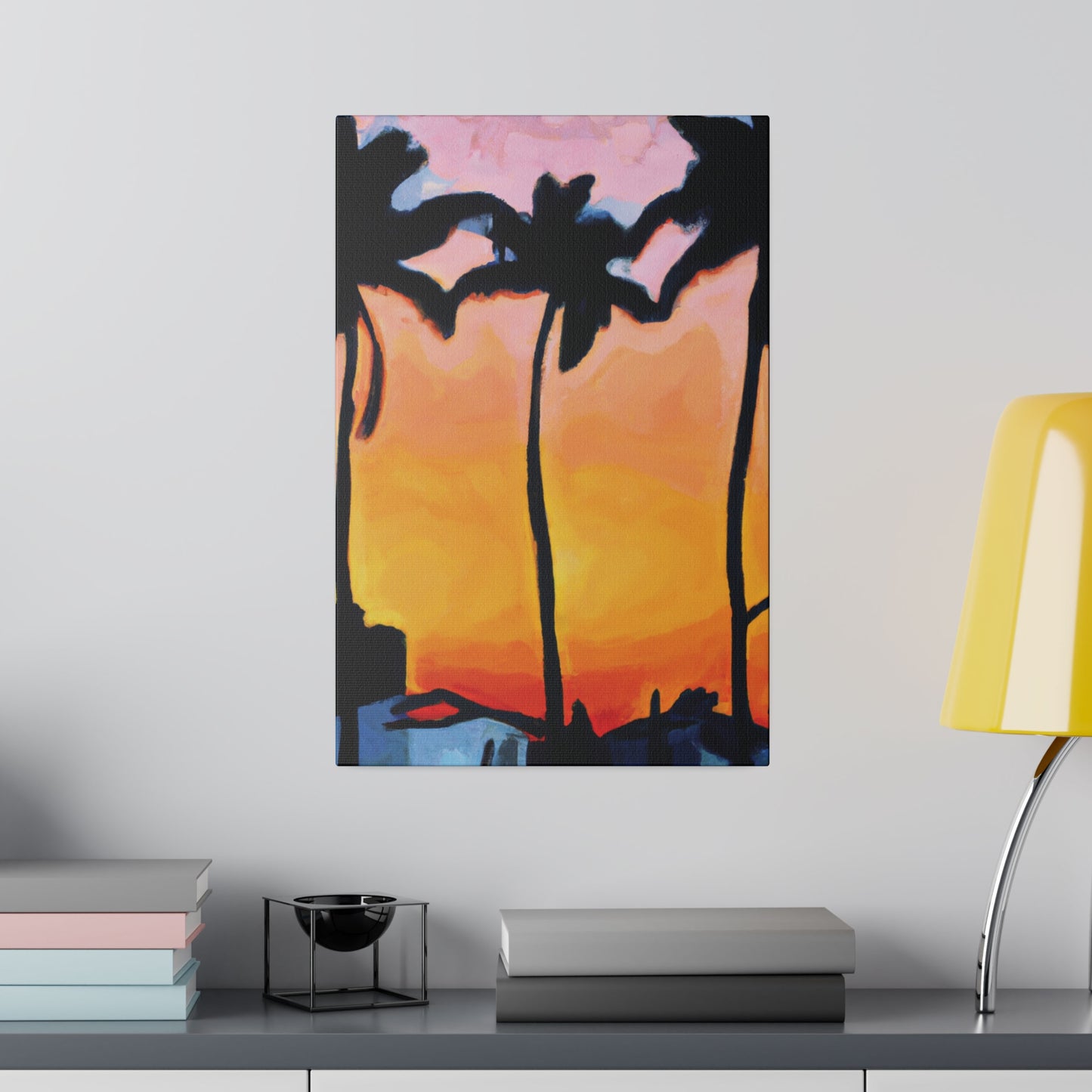 9545F - Miami Beach Sunset Painting Print | Miami | Beach | Sunset | Poster | Home Decor | Wall Art | Canvas