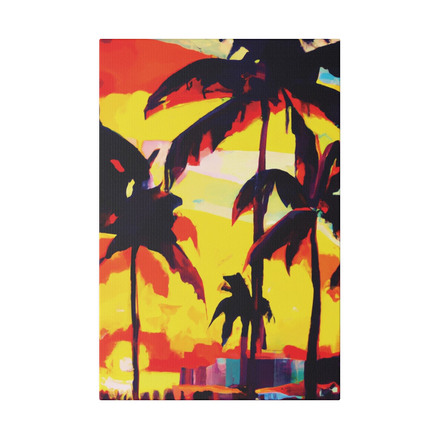 7643G - Miami Beach Sunset Painting Print | Miami | Beach | Sunset | Poster | Home Decor | Wall Art | Canvas