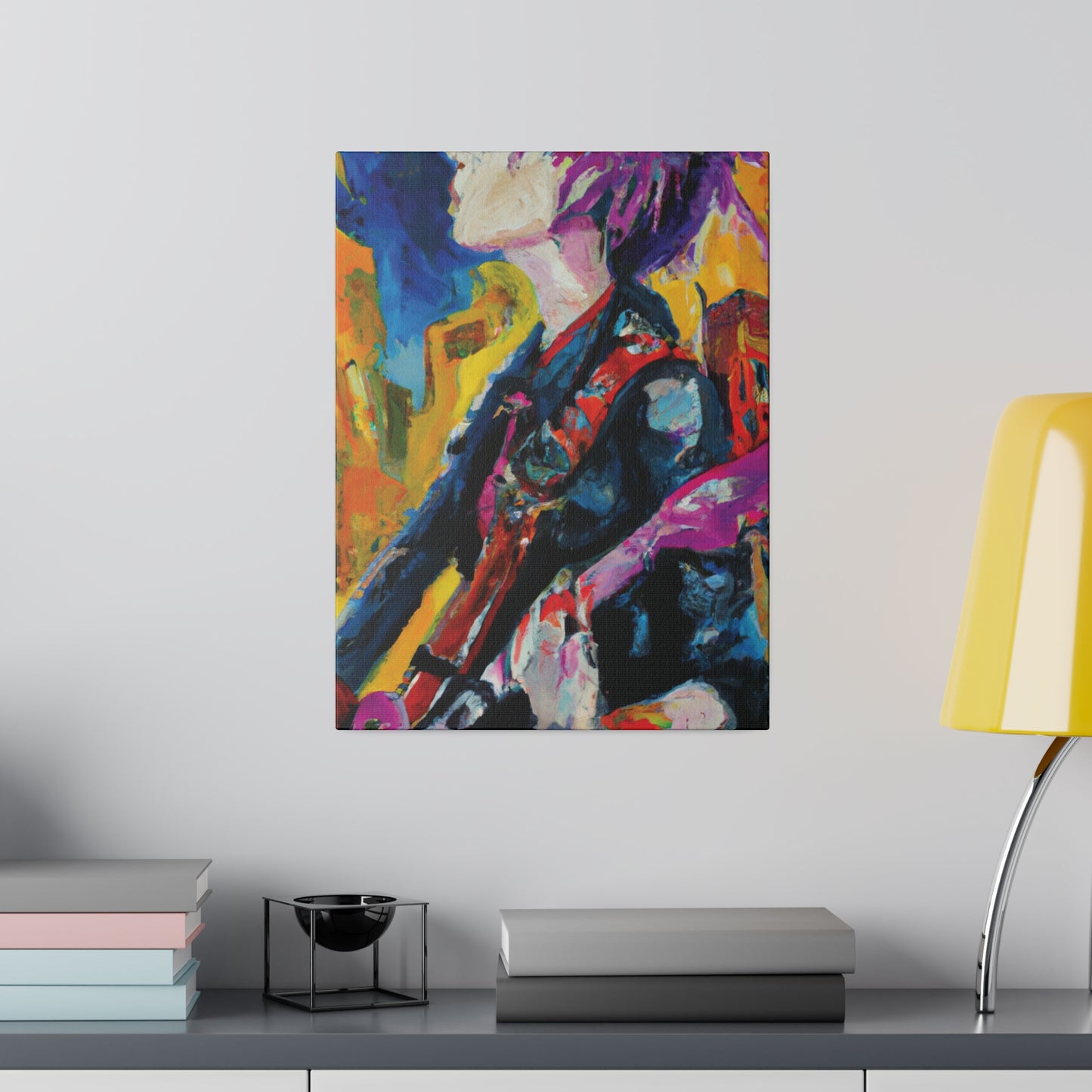 8245D - Rockstar Oil Painting Style Print | Poster | Home Decor | Wall Art | Music Art | Canvas