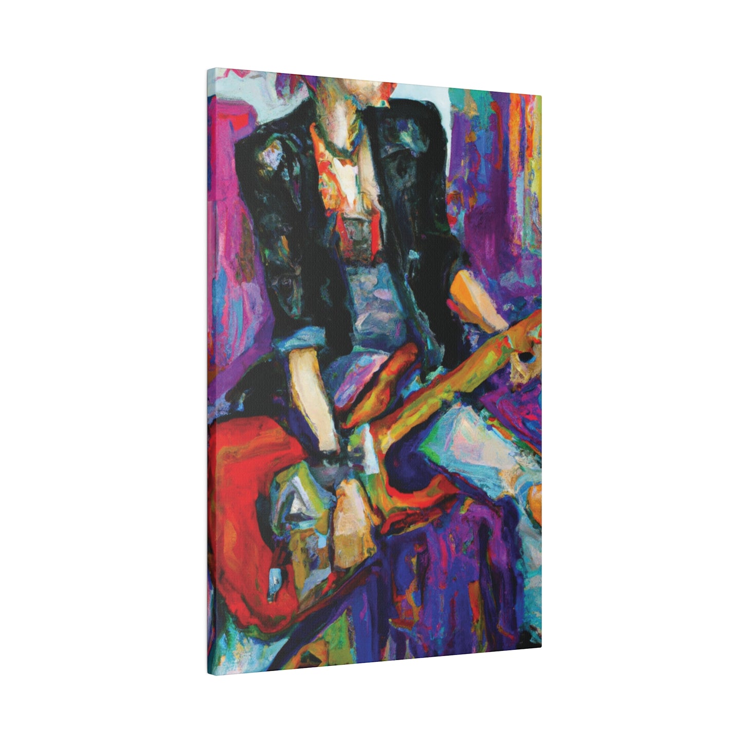 6268K - Rockstar Oil Painting Style Print | Poster | Home Decor | Wall Art | Music Art | Canvas