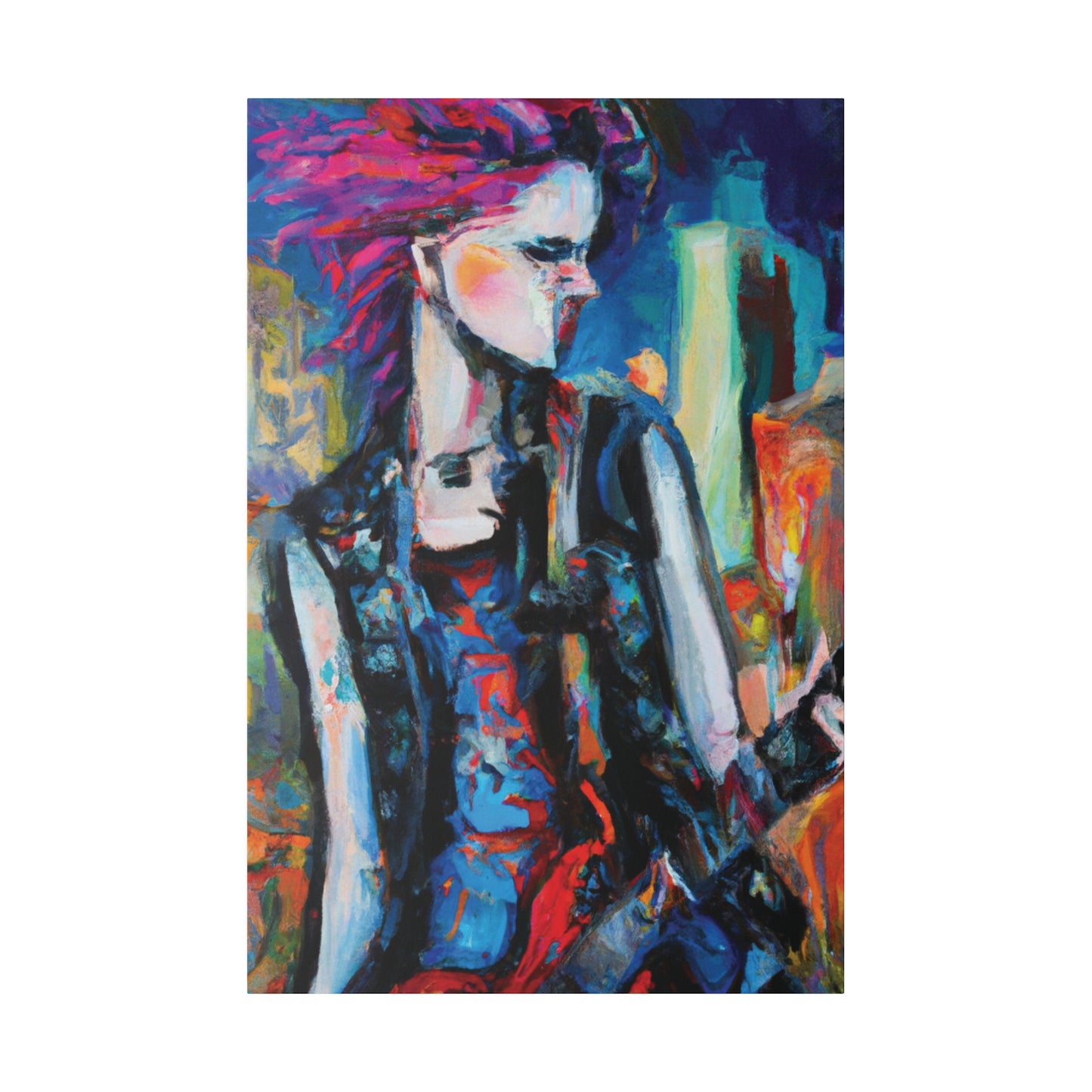 6491R - Rockstar Oil Painting Style Print | Poster | Home Decor | Wall Art | Music Art | Canvas