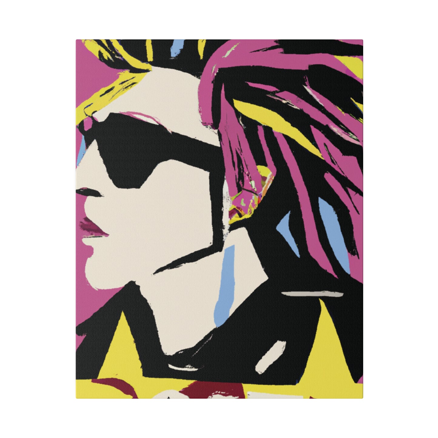 6201W - Rockstar Painting Print | Face | Abstract | Poster | Home Decor | Wall Art | Music Art | Canvas