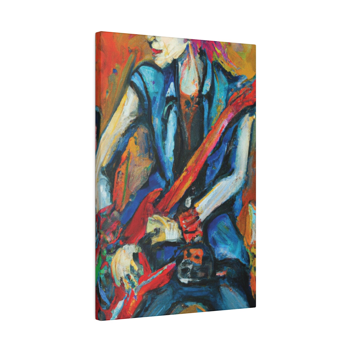 3B67 - Rockstar Oil Painting Style Print | Poster | Home Decor | Wall Art | Music Art | Canvas