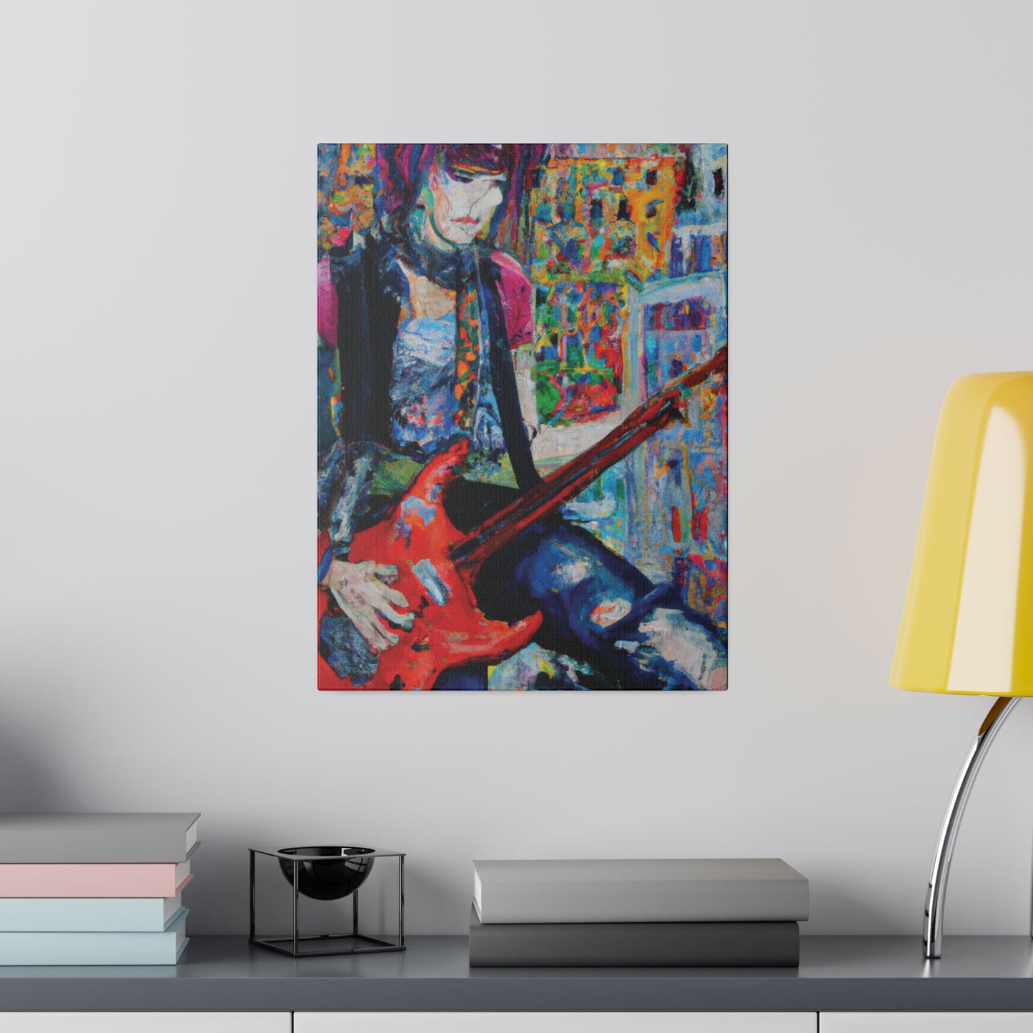 7661H - Rockstar Oil Painting Style Print | Poster | Home Decor | Wall Art | Music Art | Canvas