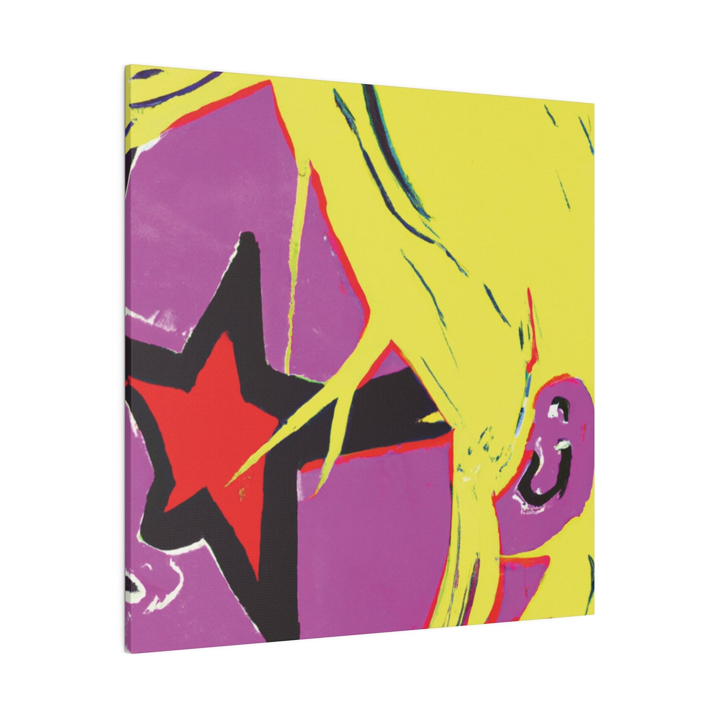 938K - Rockstar Painting Print | Face | Abstract | Poster | Home Decor | Wall Art | Music Art | Canvas