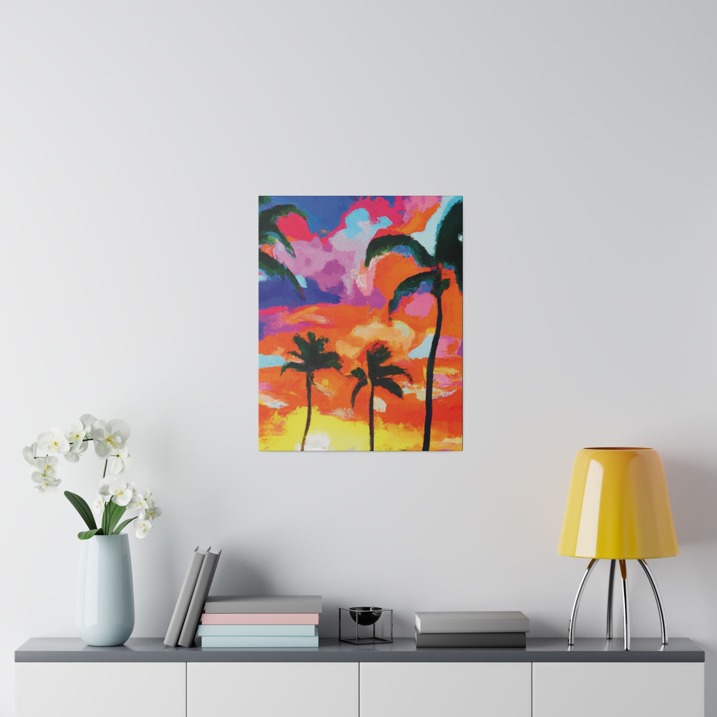 8579F - Miami Beach Sunset Painting Print | Miami | Beach | Sunset | Poster | Home Decor | Wall Art | Canvas