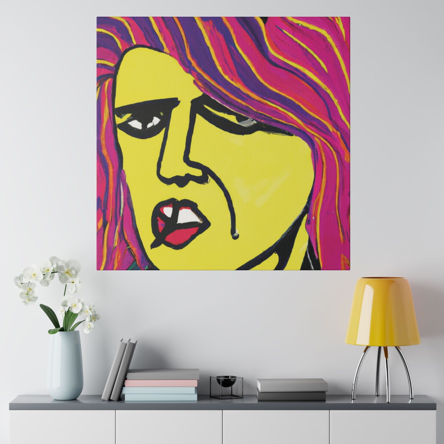 6639Q - Rockstar Painting Print | Face | Abstract | Poster | Home Decor | Wall Art | Music Art | Canvas