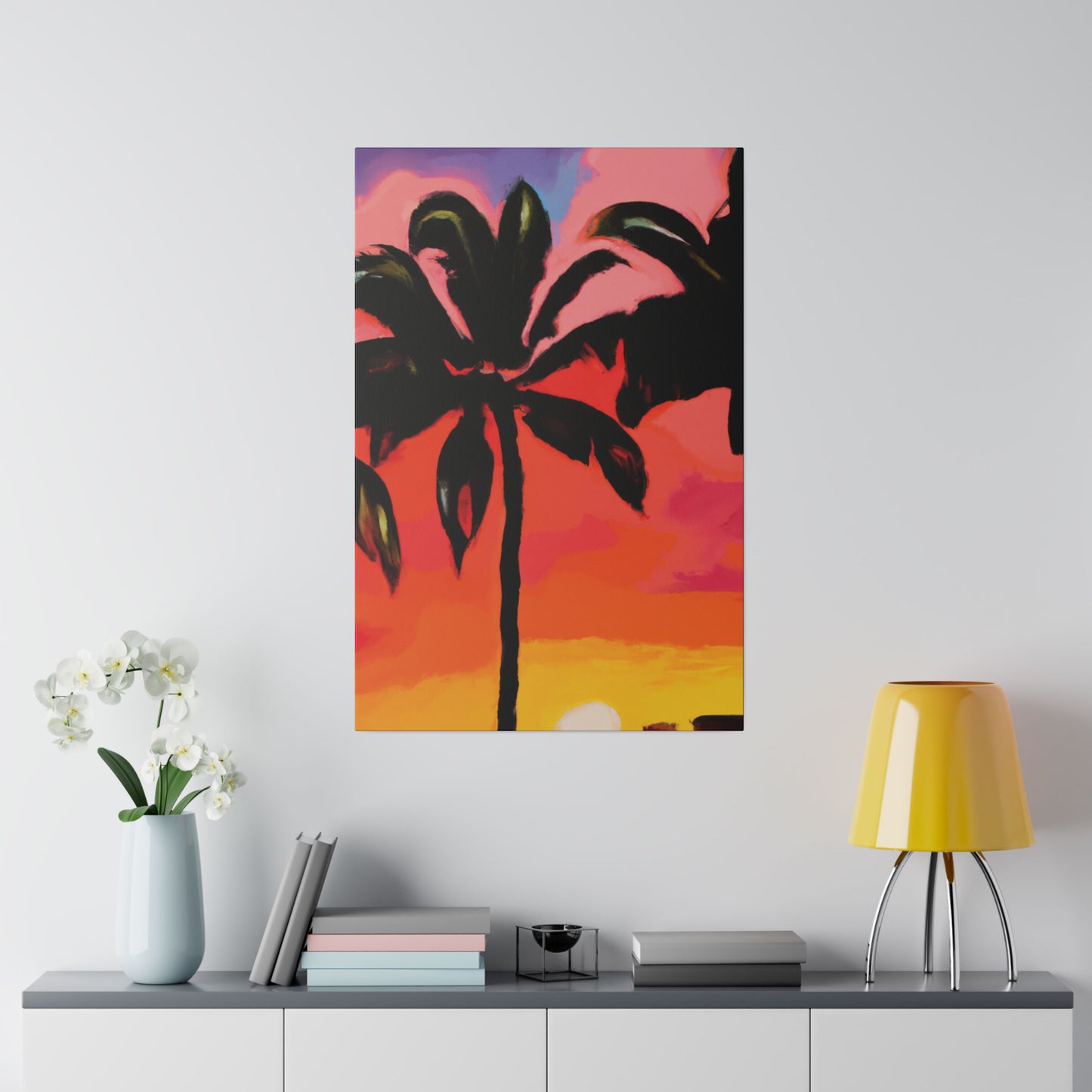 8093Z - Miami Beach Sunset Painting Print | Miami | Beach | Sunset | Poster | Home Decor | Wall Art | Canvas