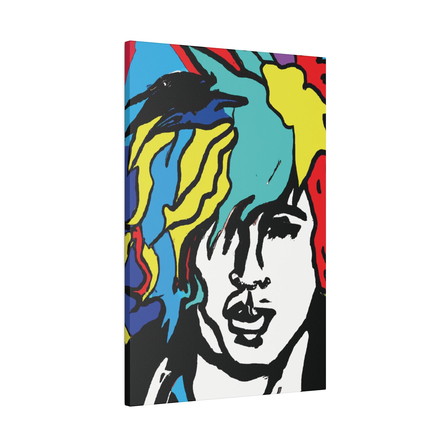 7456M - Rockstar Painting Print | Face | Abstract | Poster | Home Decor | Wall Art | Music Art | Canvas