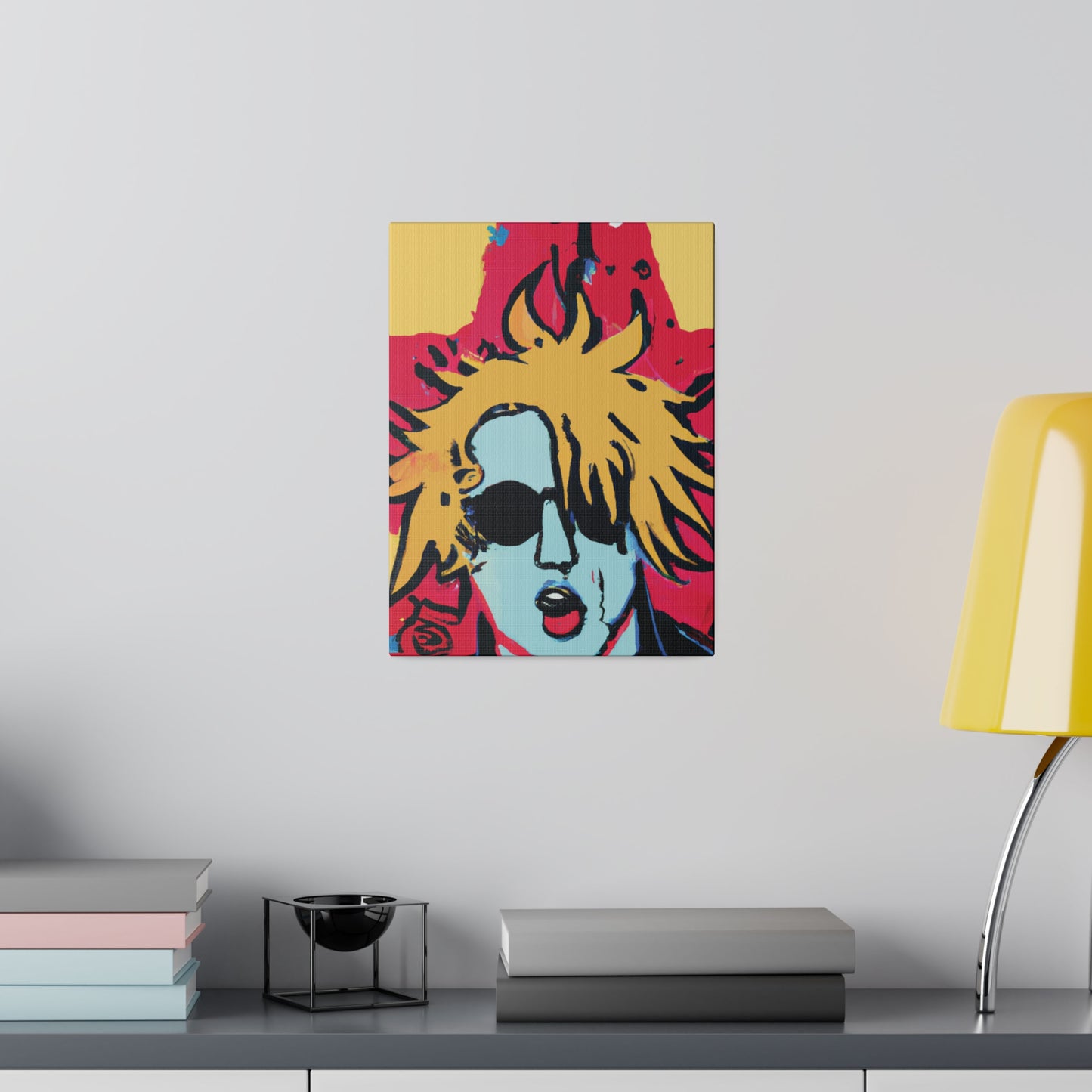 8143X - Rockstar Painting Print | Face | Abstract | Poster | Home Decor | Wall Art | Music Art | Canvas