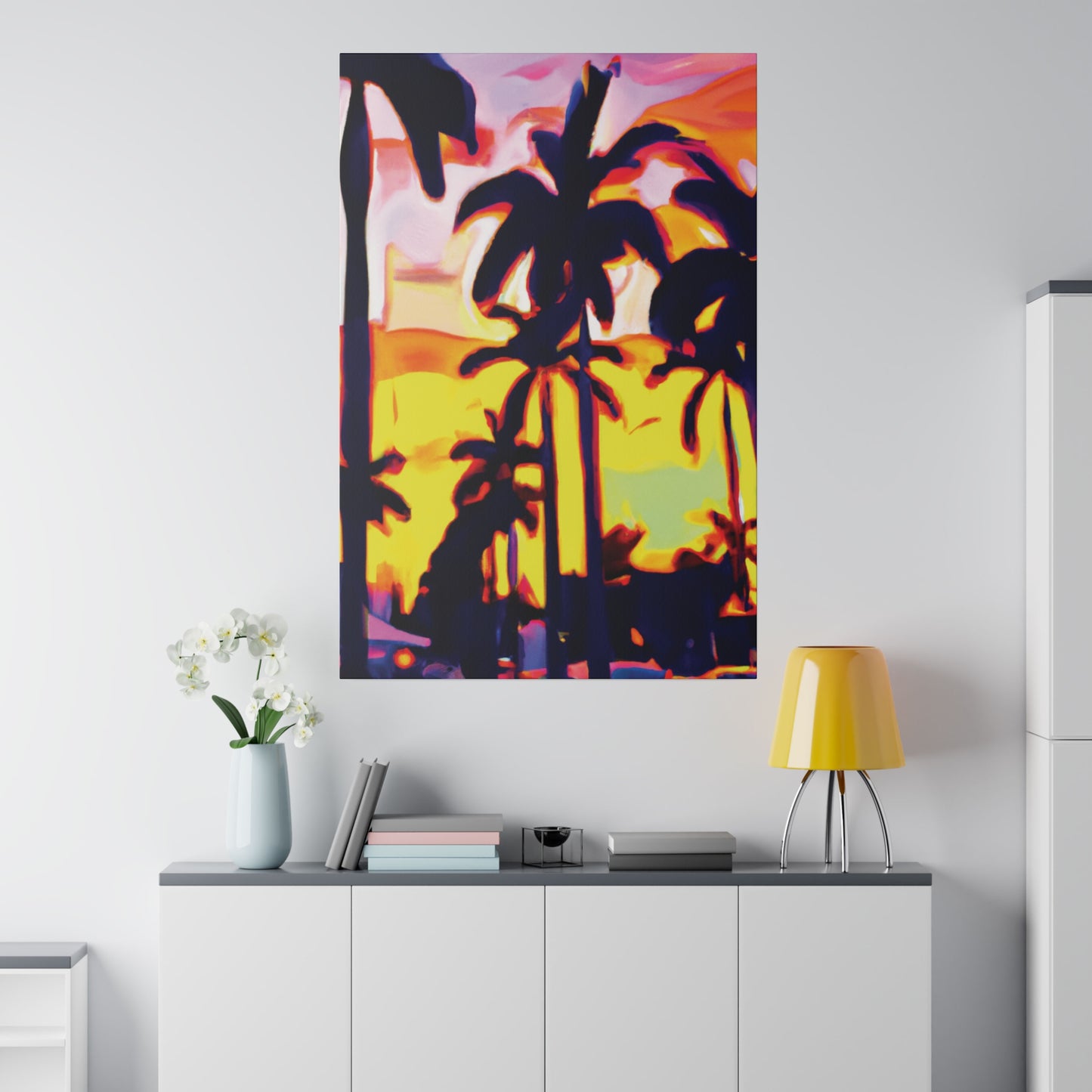 8254X - Miami Beach Sunset Painting Print | Miami | Beach | Sunset | Poster | Home Decor | Wall Art | Canvas